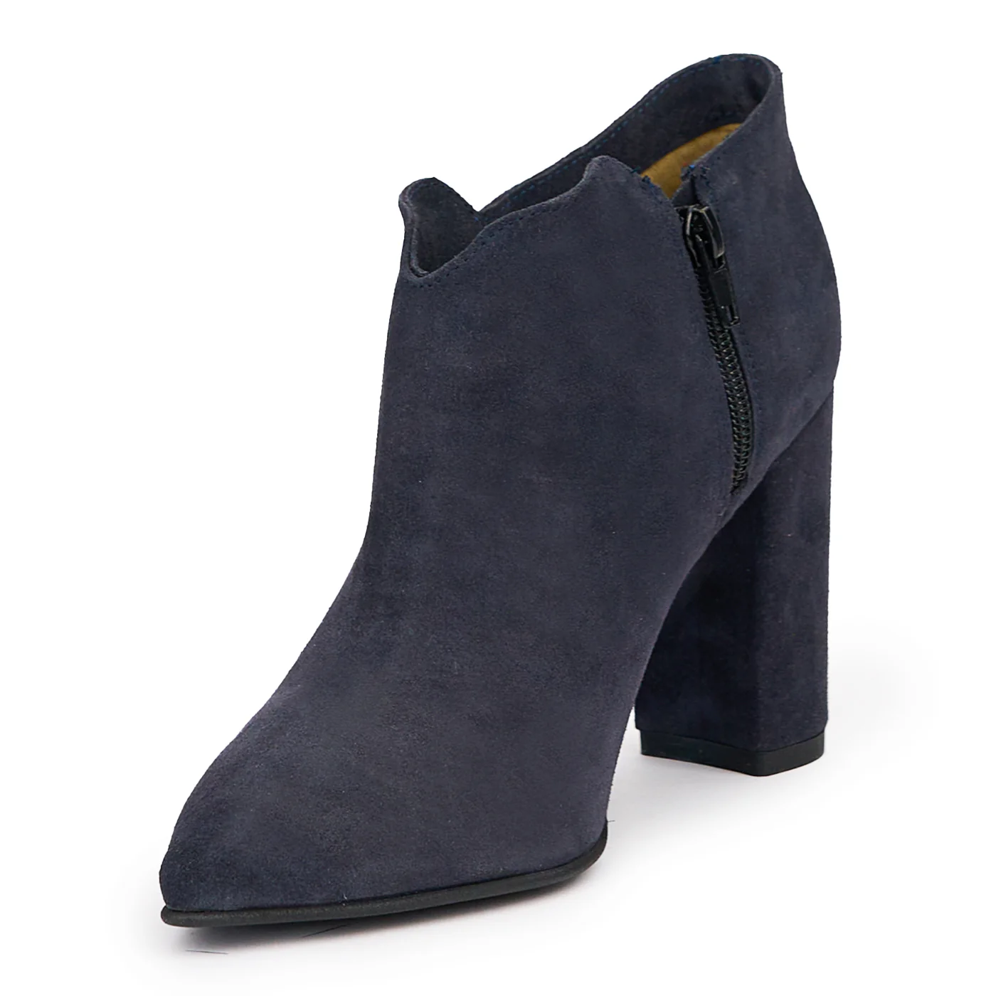 Botine dama din piele naturala neagra cu toc subtire 9 cm 14482 - Image 3