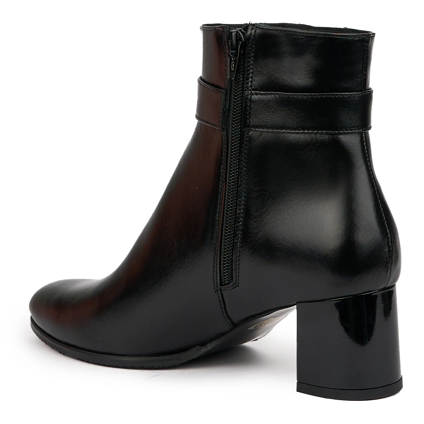 Botine dama din piele naturala neagra toc gros 6 cm 14540 - Image 2