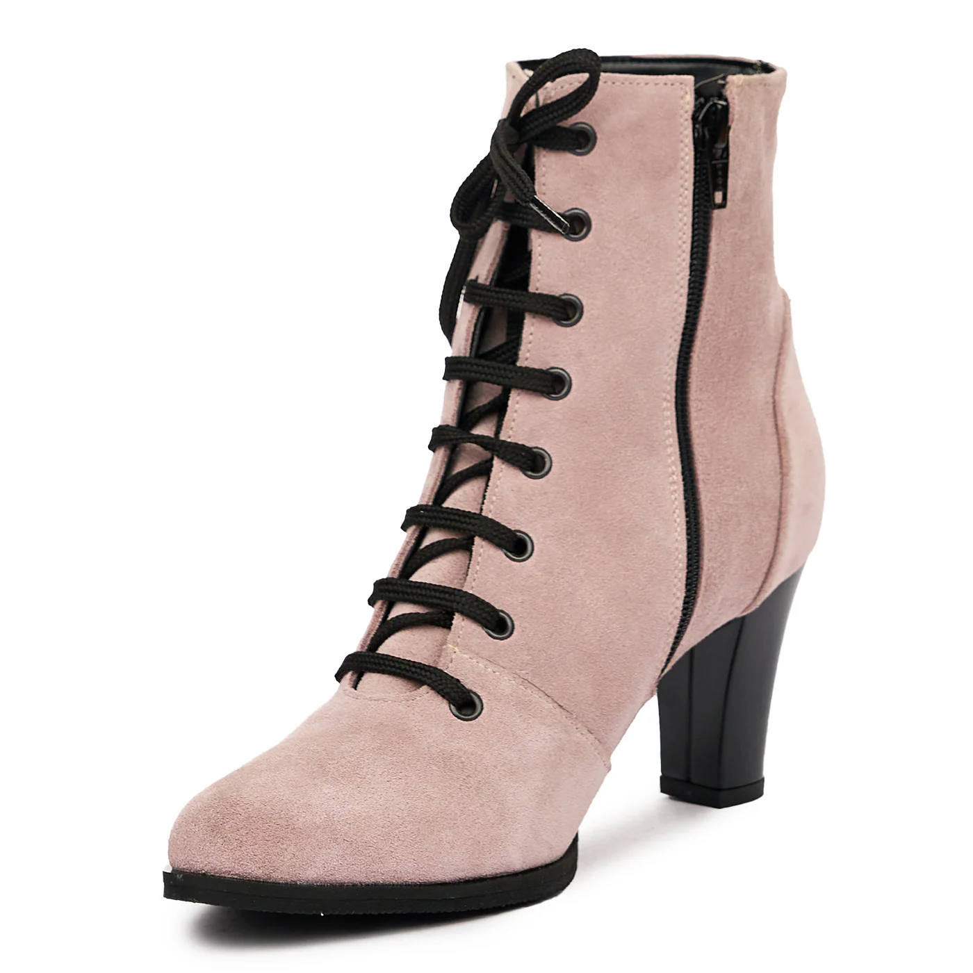 Botine dama din piele naturala roz 6712 - Image 4