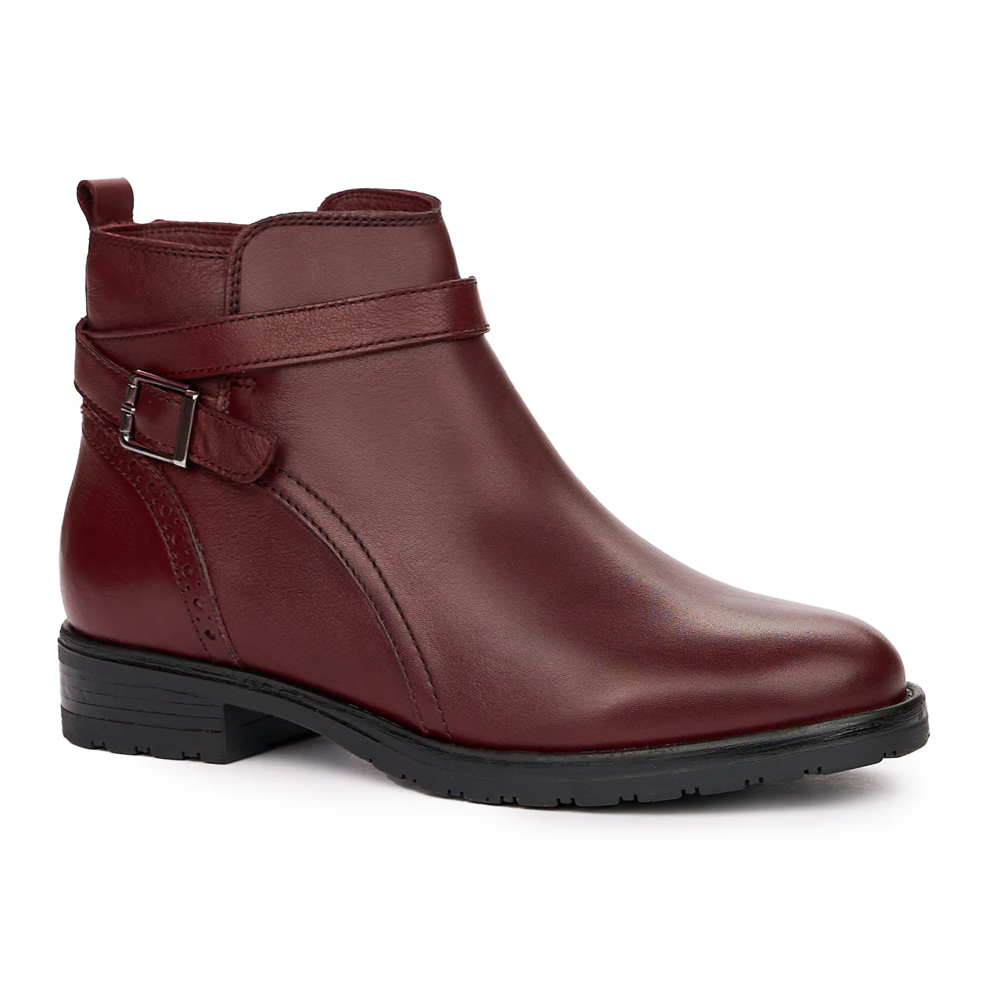 Botine dama din piele naturala visinie 3988 - Image 2