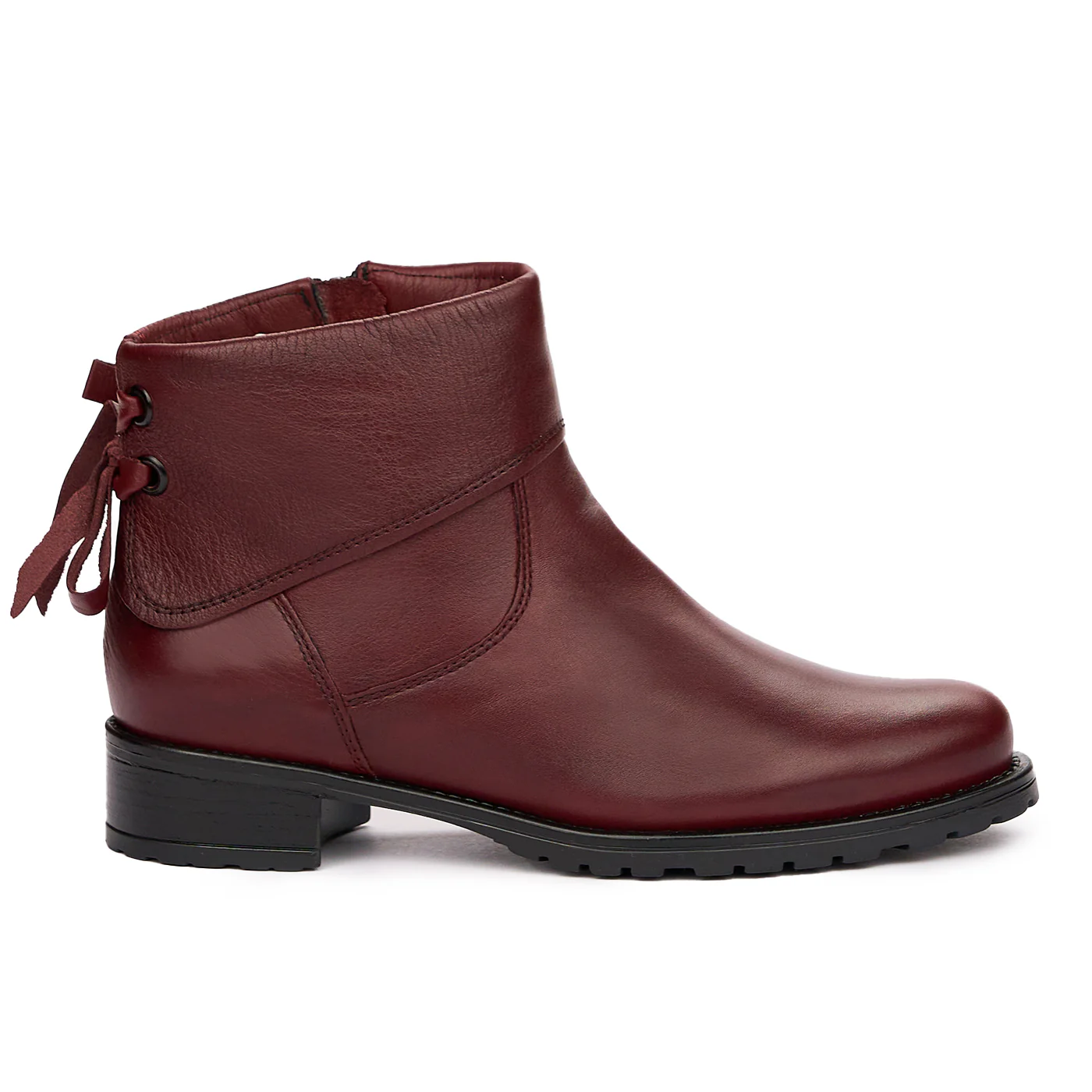 Botine dama din piele naturala visinie 3989