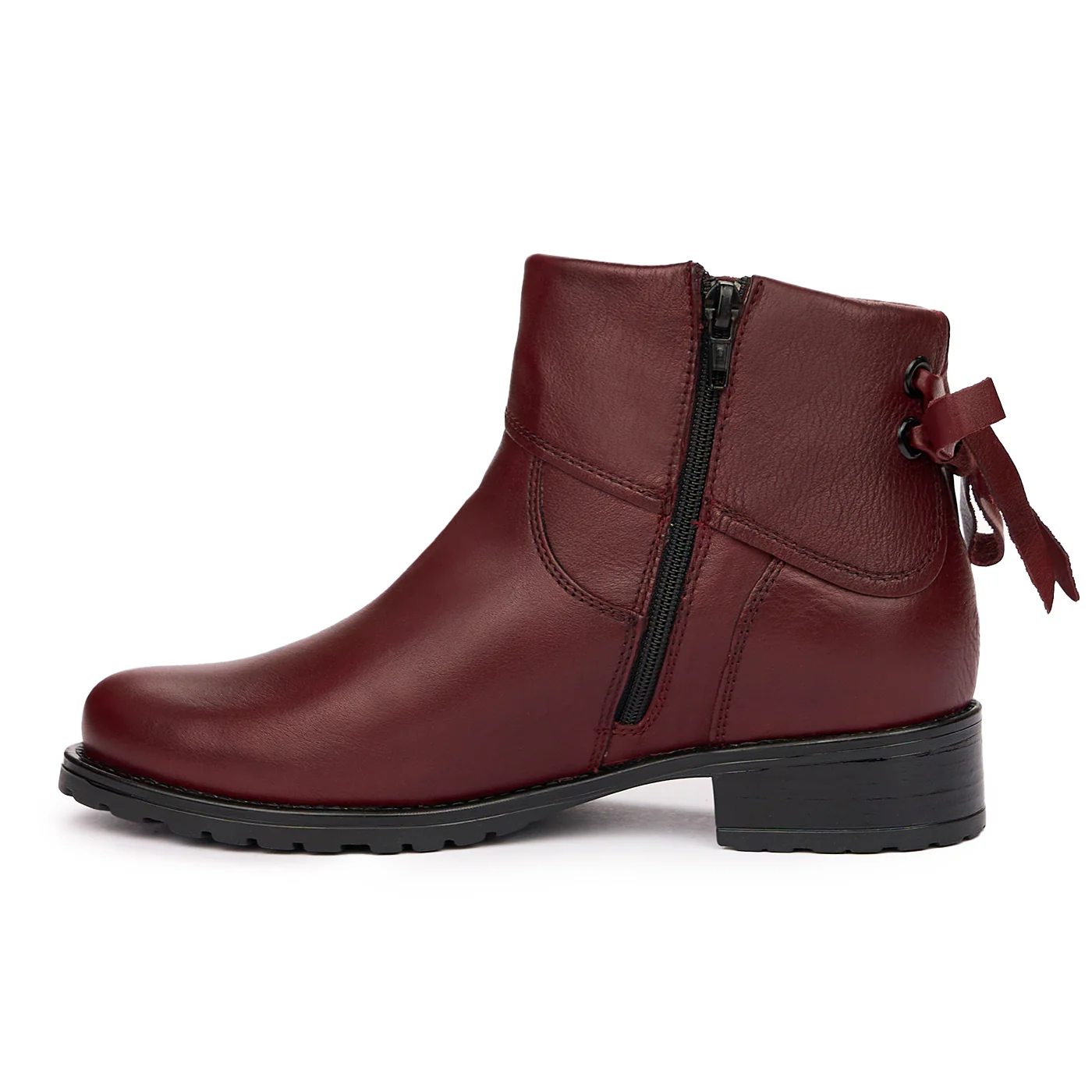 Botine dama din piele naturala visinie 3989 - Image 4