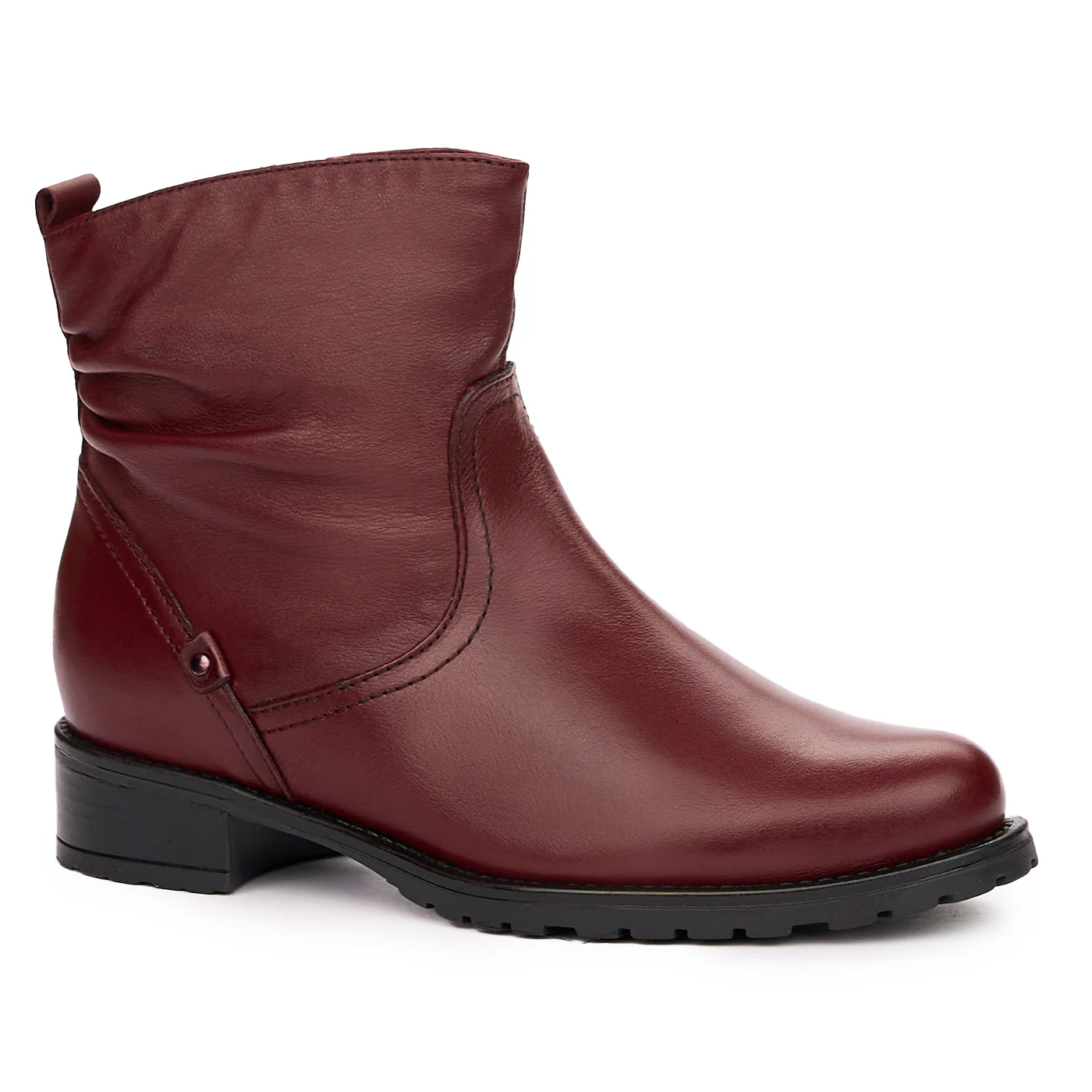 Botine dama din piele naturala visinie 3992 - Image 2