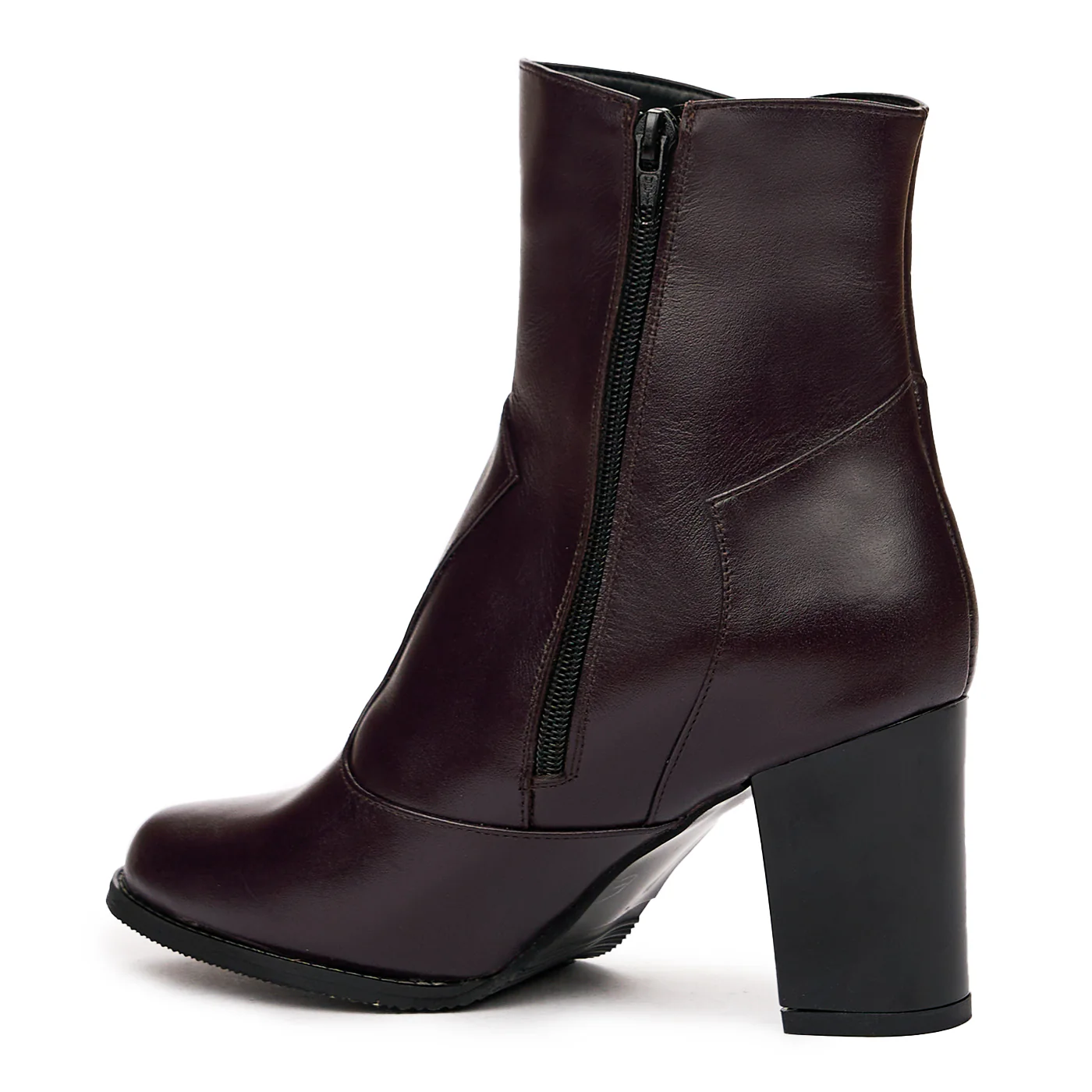 Botine dama din piele naturala visinie 6707 - Image 3