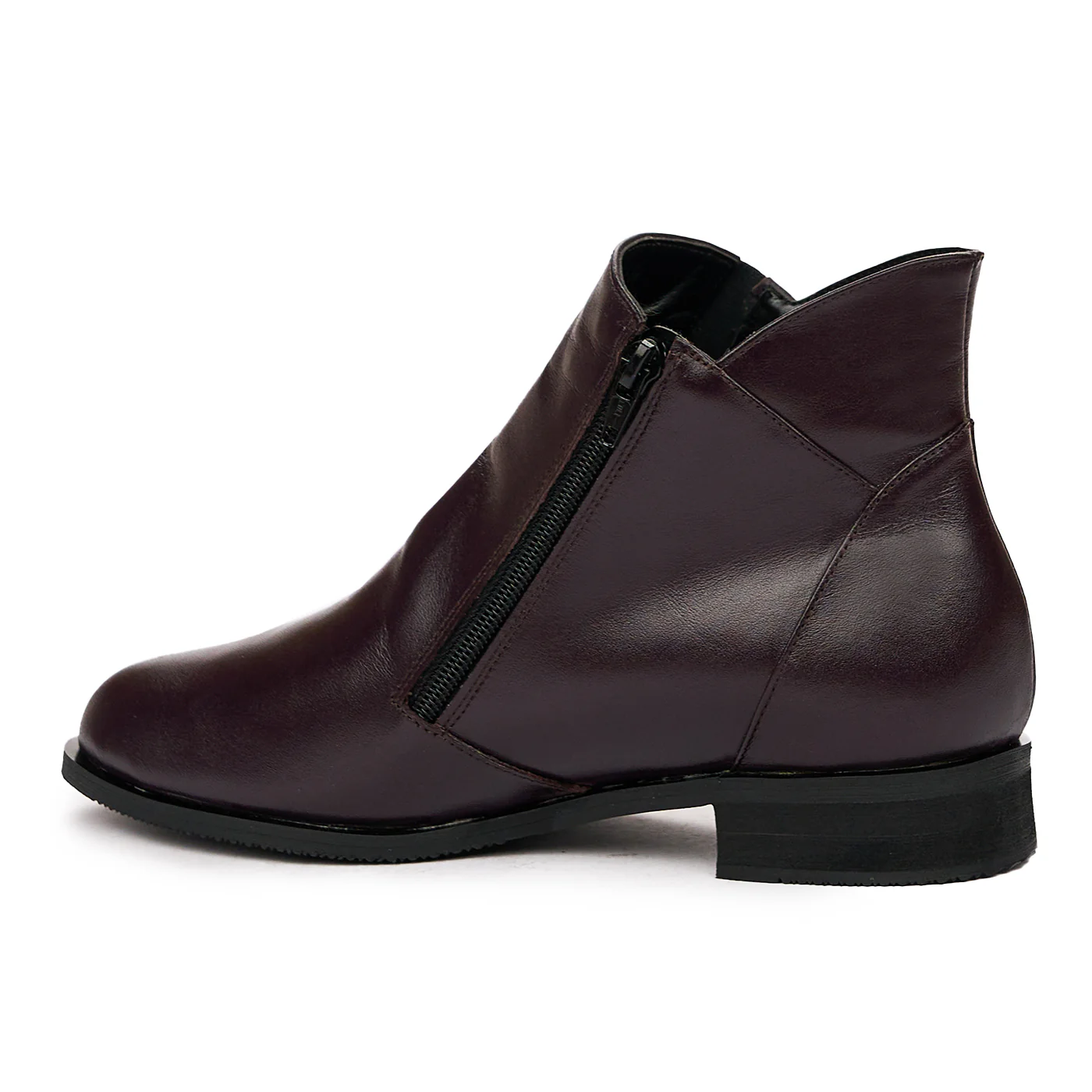 Gheata dama din piele naturala visinie 6708 - Image 3
