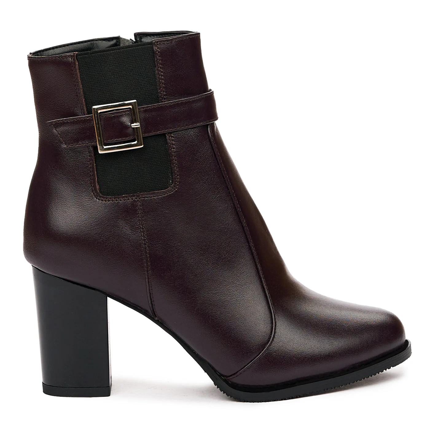 Botine dama din piele naturala visinie 6709