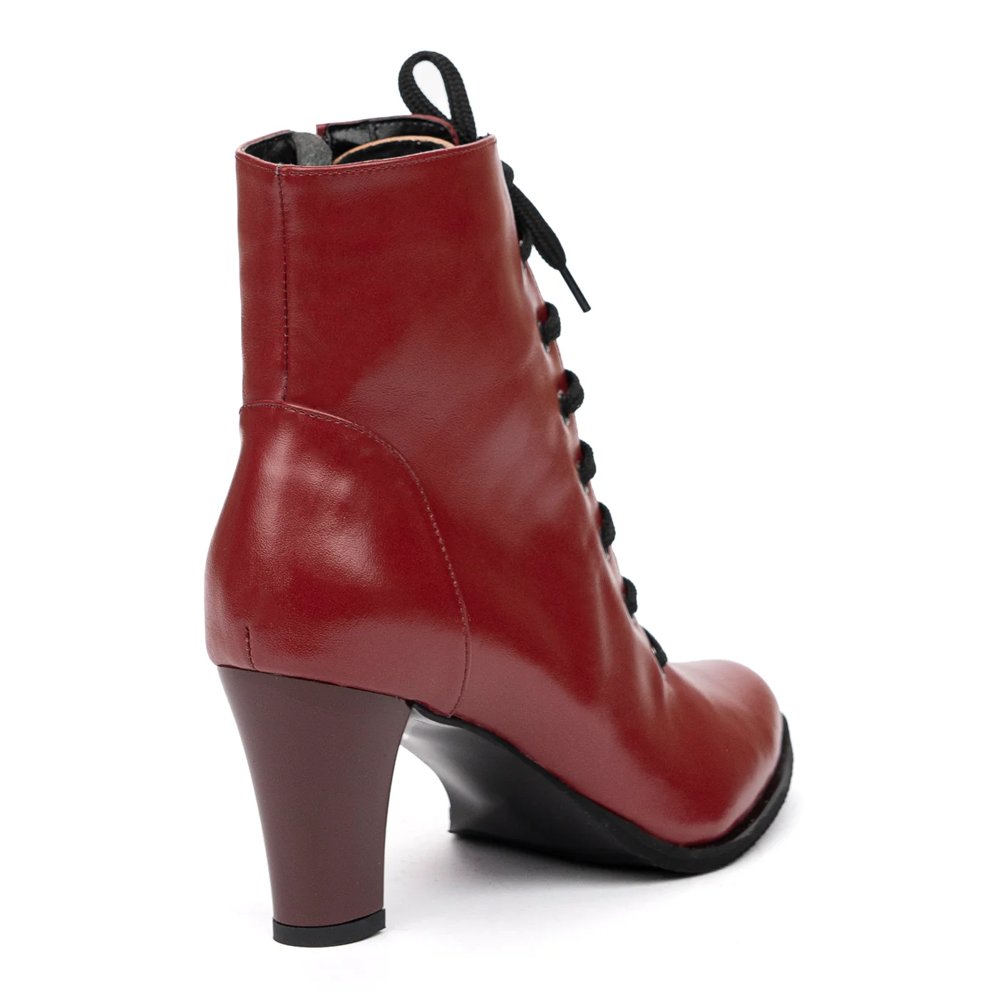 Botine dama din piele naturala visinie 8456 - Image 2