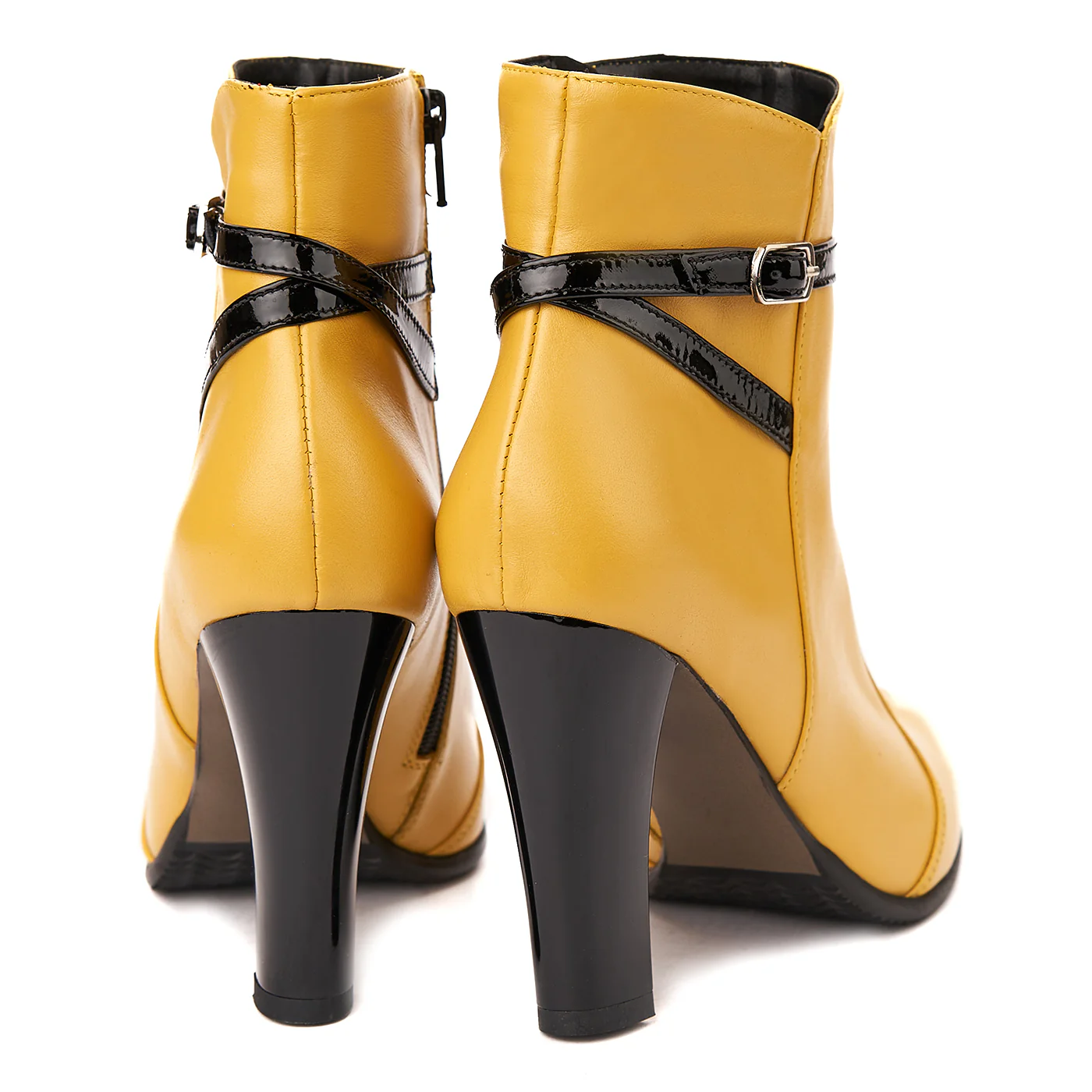 Botine dama galbene din piele naturala 6190 - Image 2
