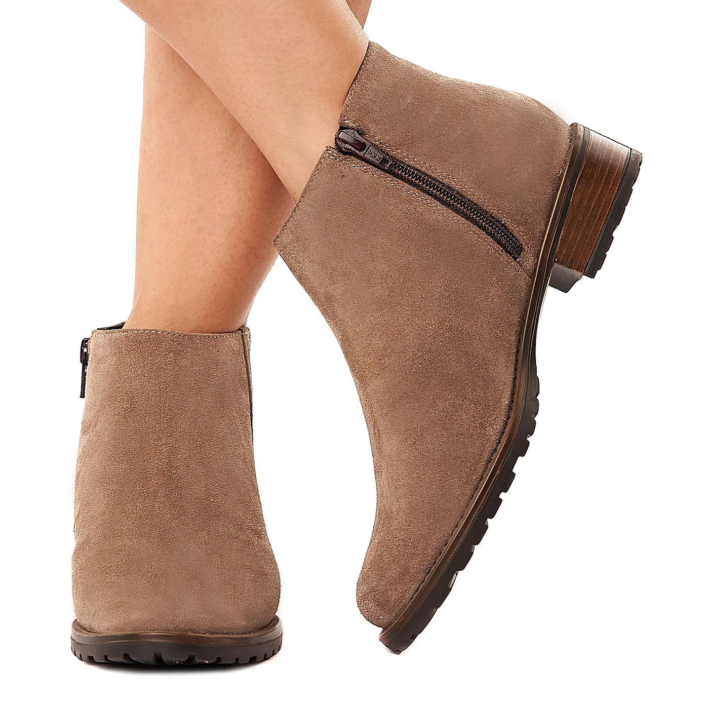Botine dama maro din piele naturala 3497 - Image 3