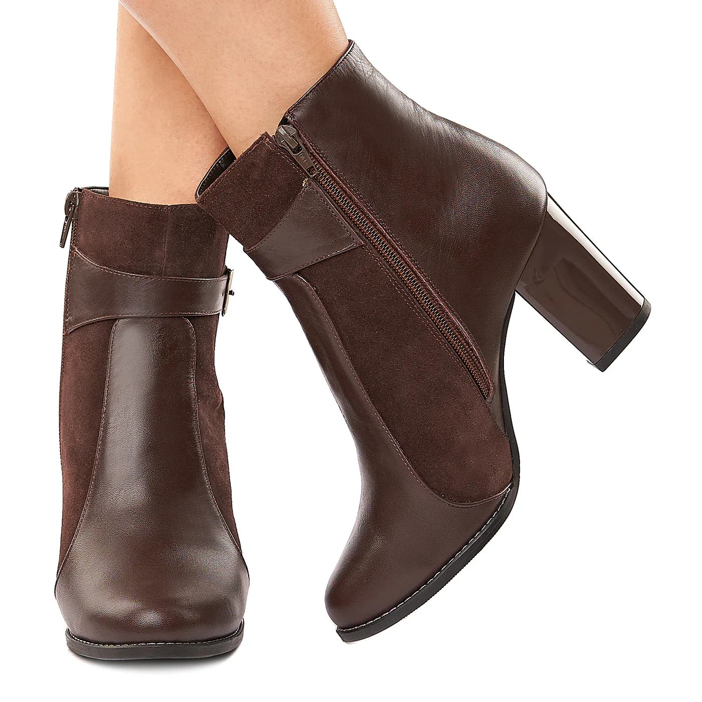 Botine dama maro din piele naturala 6138 - Image 3