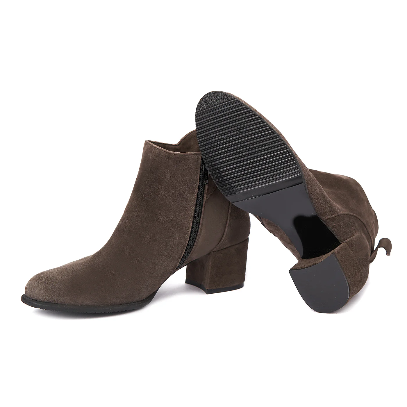 Botine dama maro din piele naturala 6296 - Image 3