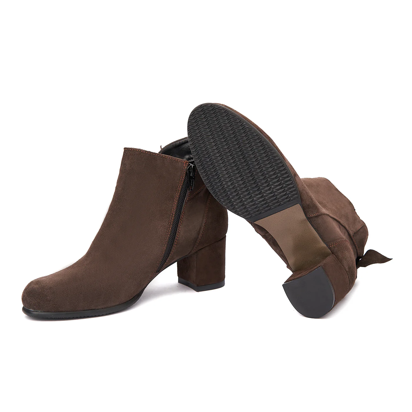 Botine dama maro din piele naturala 6298 - Image 3
