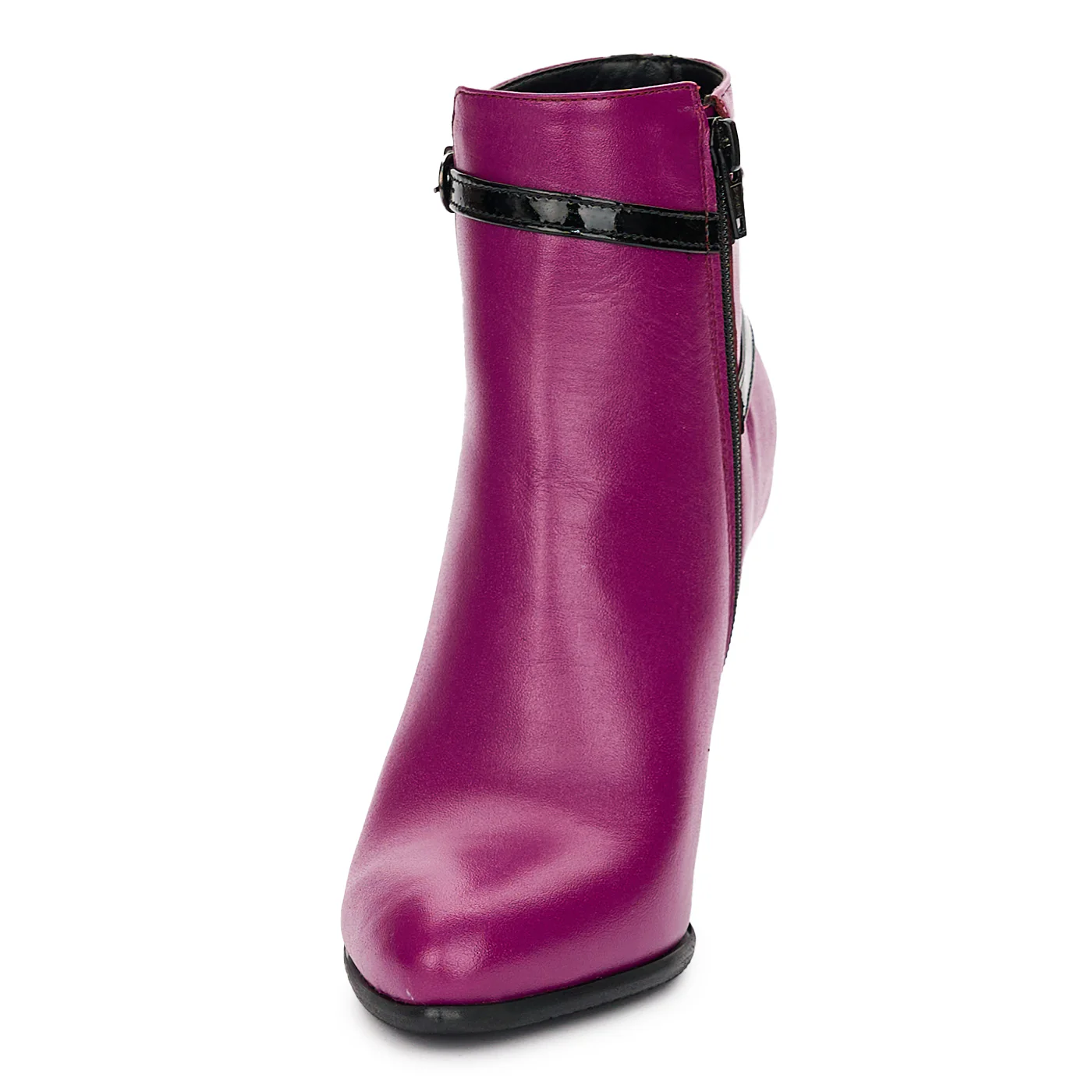Botine Dama Mov Toc 9.5 Cm din Piele Naturala 12360 - Image 3