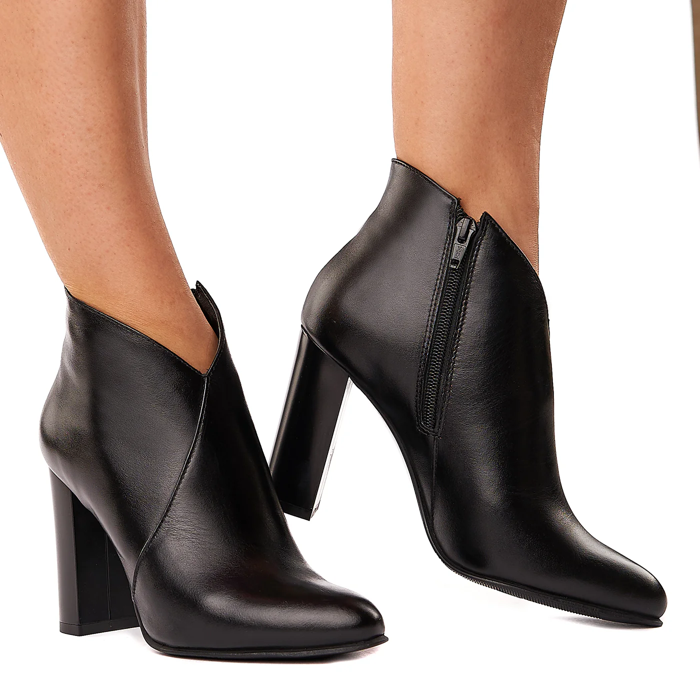 Botine dama negre din piele naturala 3486 - Image 2