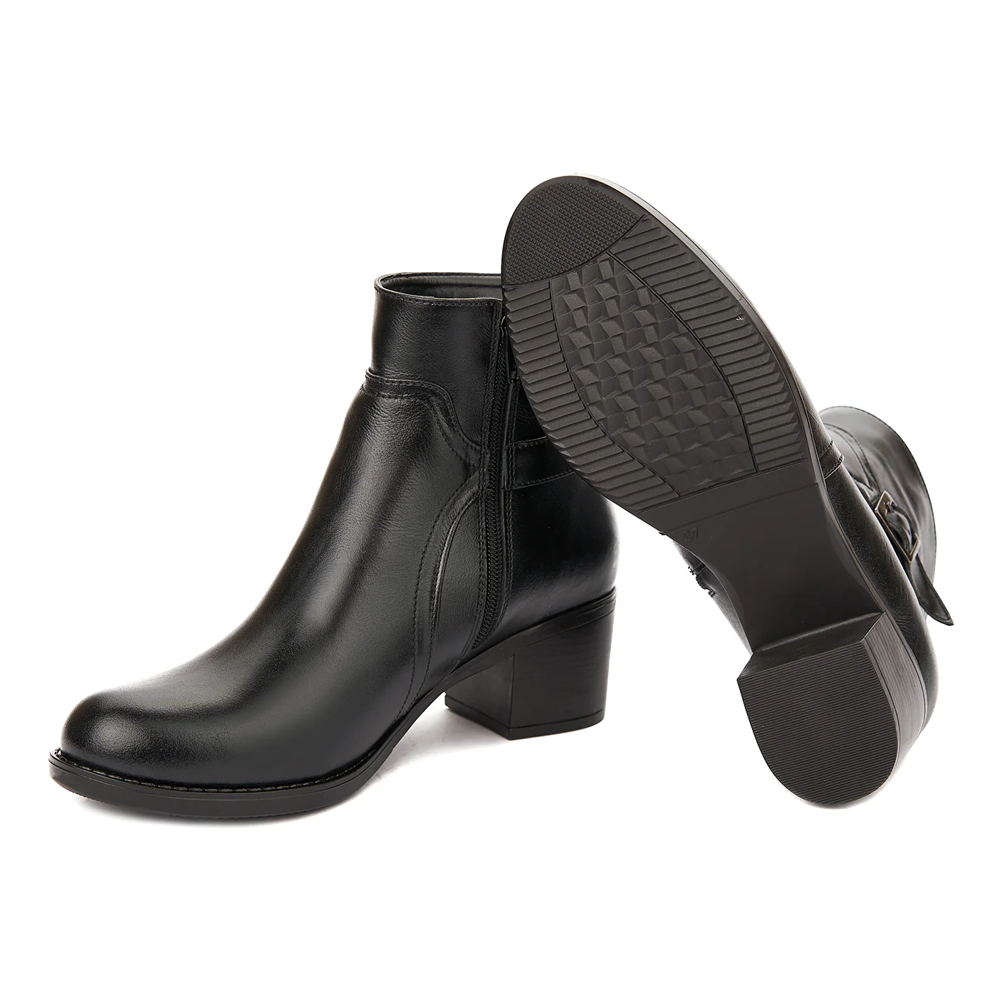 Botine dama negre din piele naturala 6248 - Image 3