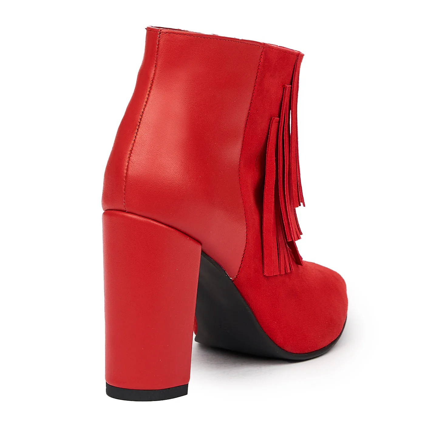Botine Dama Piele Naturala Rosii Toc 6 Cm 6826 - Image 2