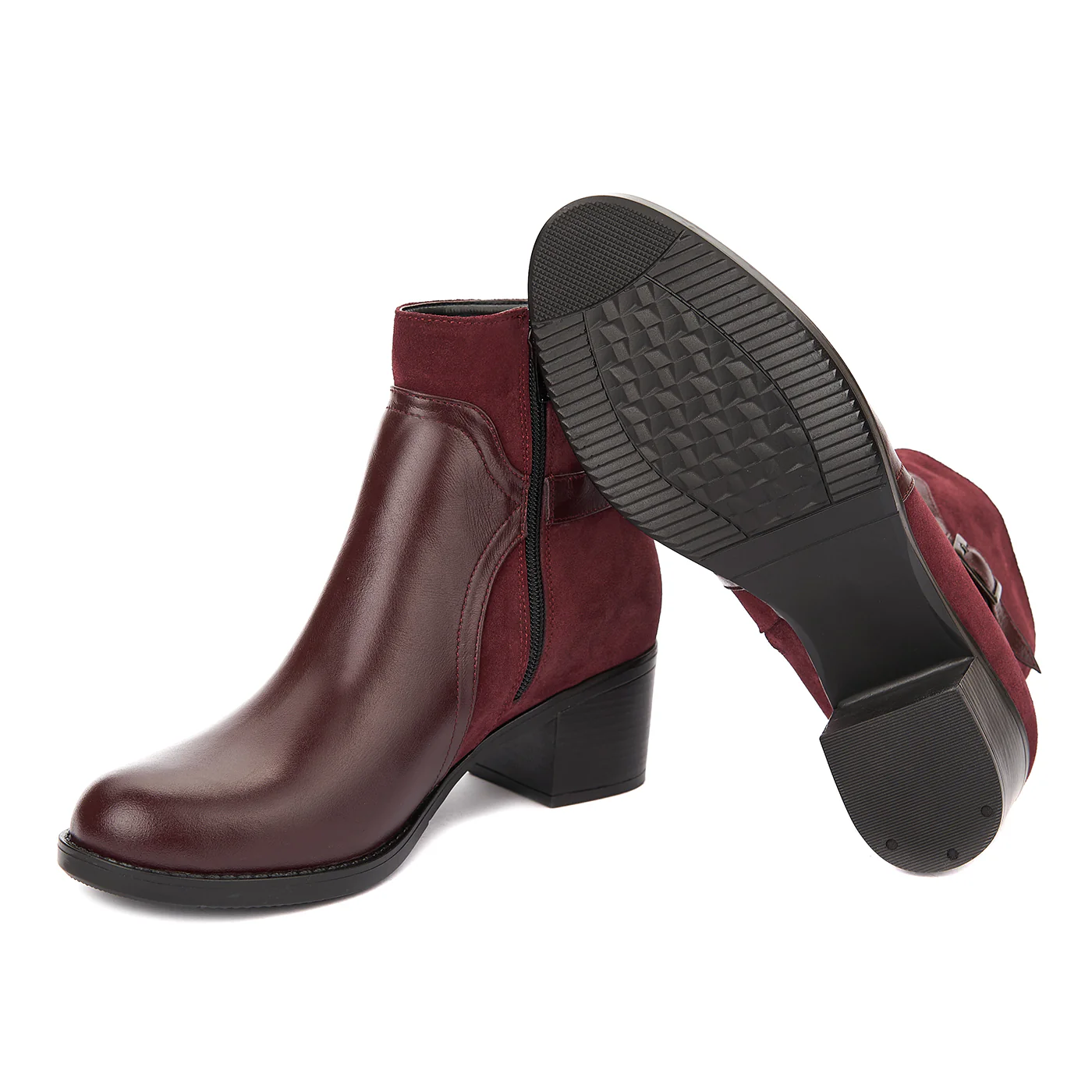 Botine dama visinii din piele naturala 6241 - Image 3