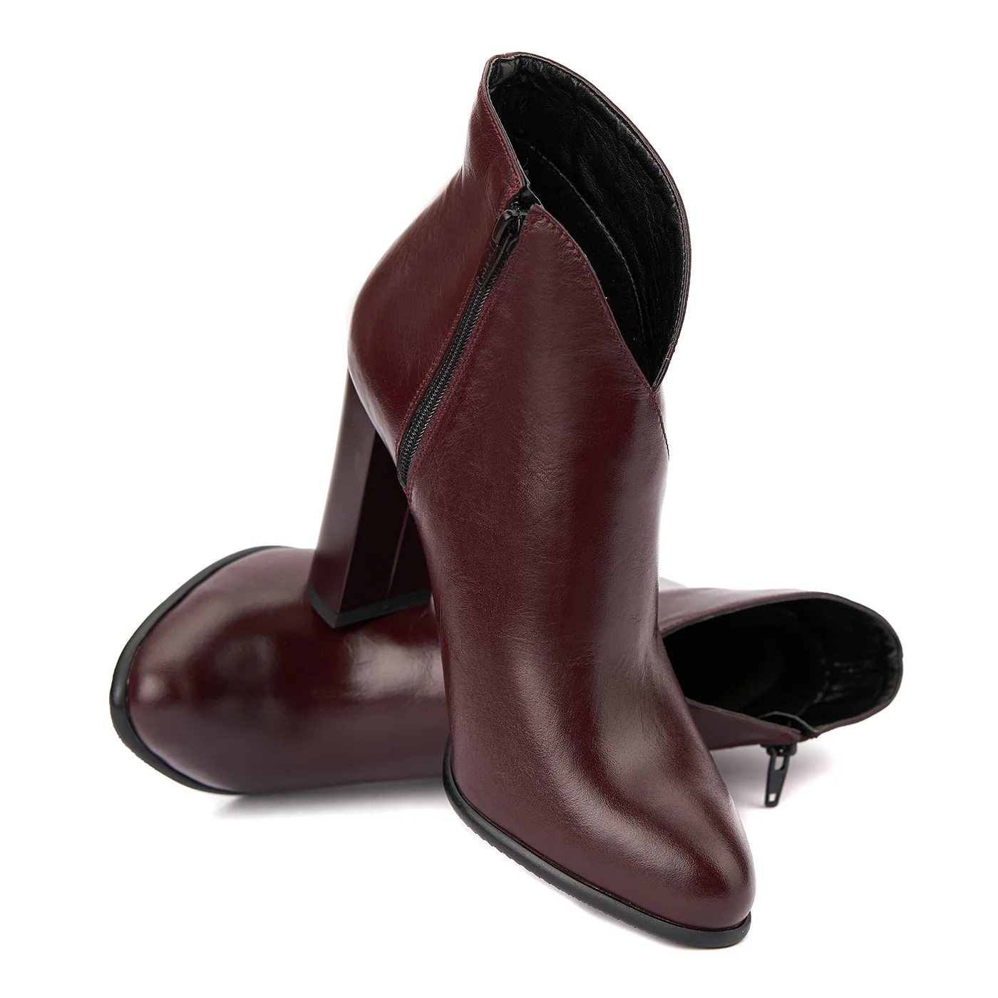Botine dama visinii din piele naturala 6300 - Image 4