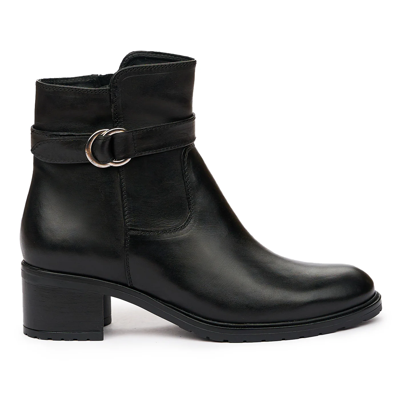 Botine de Piele Naturala Negre 8301