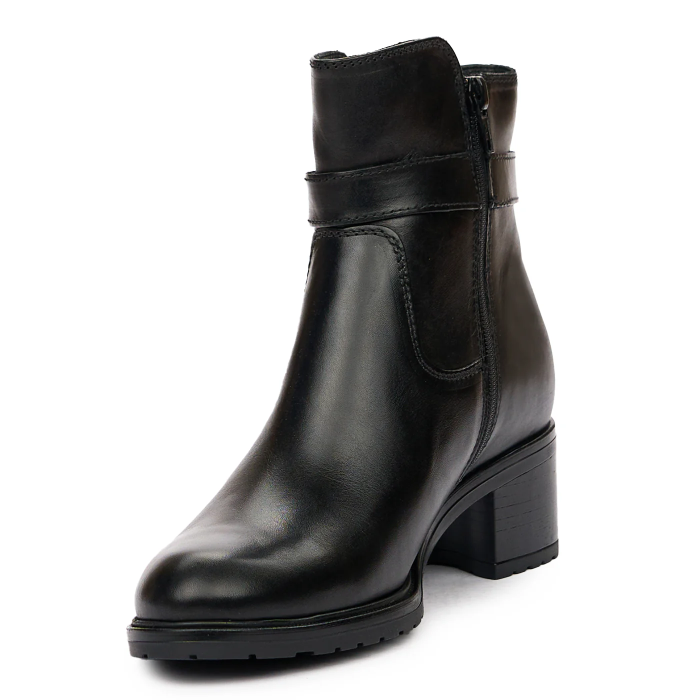 Botine de Piele Naturala Negre 8301 - Image 4