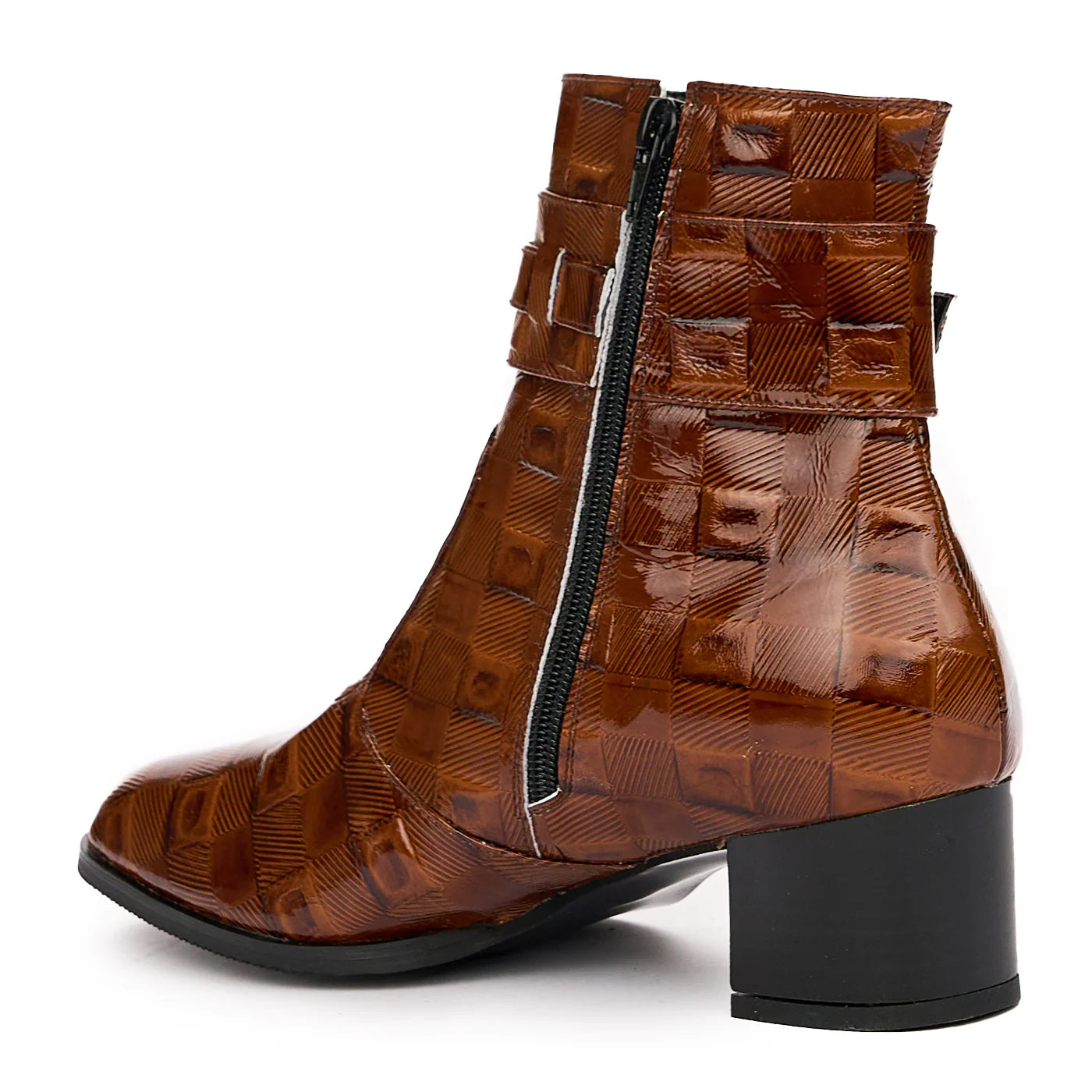 Botine din piele naturala maro 6477 - Image 3