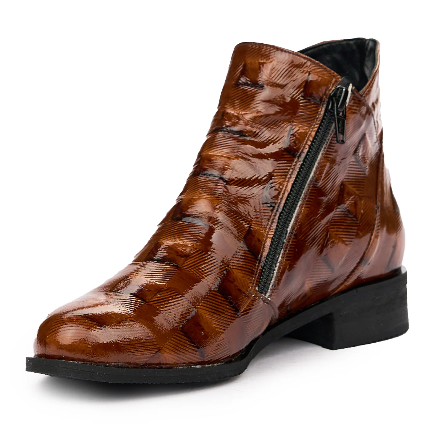 Botine din piele naturala maro 6516 - Image 4
