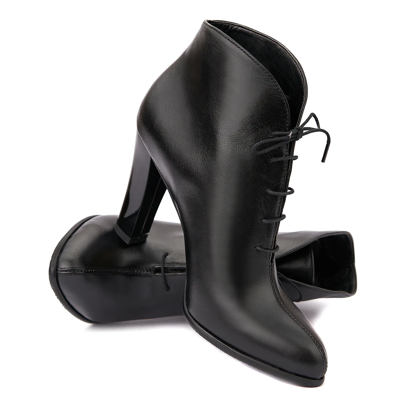 Botine Elegante cu Toc Inalt 10 Cm din Piele Naturala 6287 - Image 4