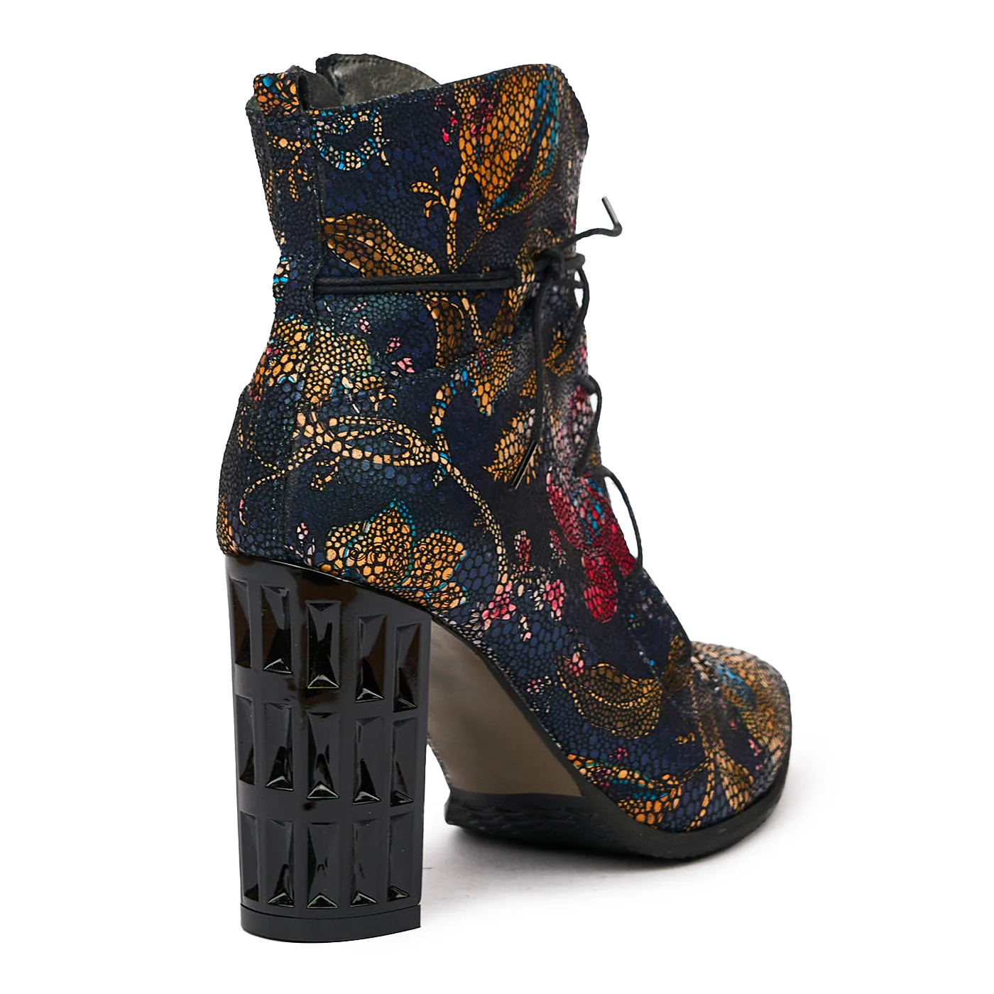 Botine elegante din piele naturala multicolora 6589 - Image 2