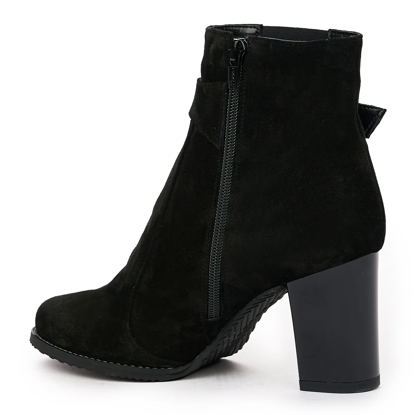 Botine elegante negre din piele naturala 6605 - Image 3