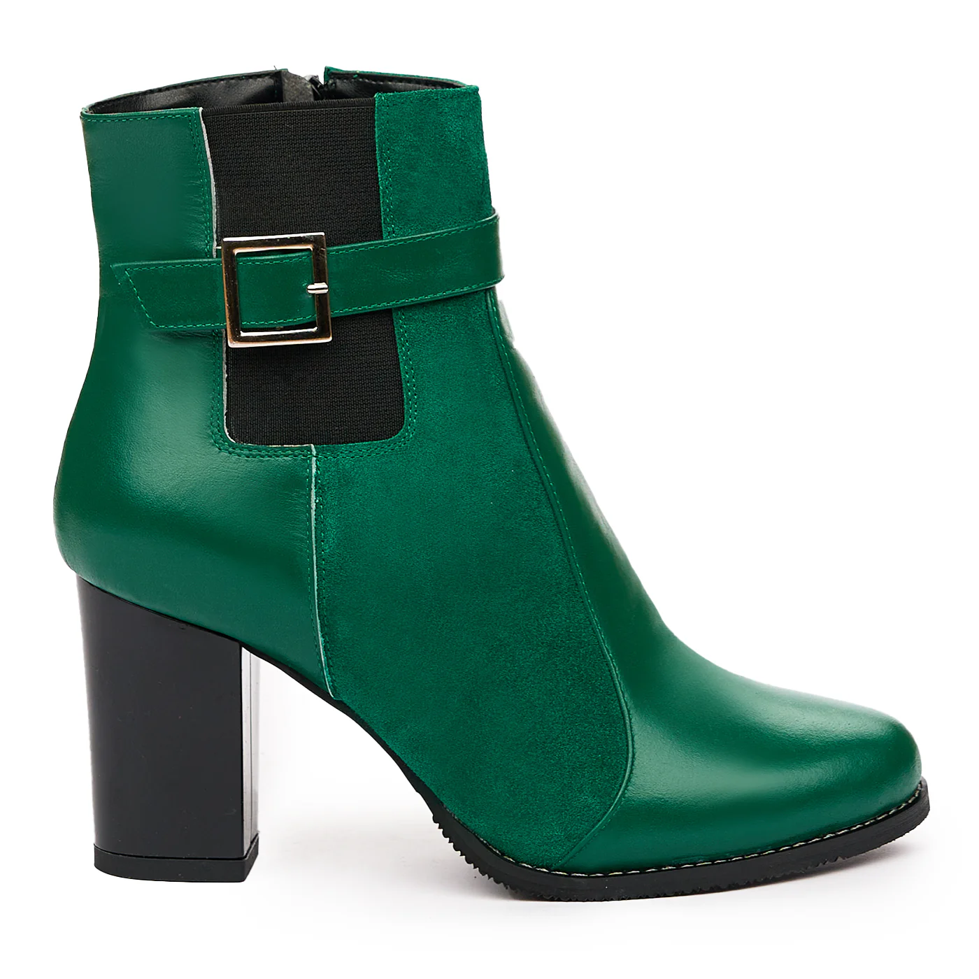 Botine elegante verzi din piele naturala 6617