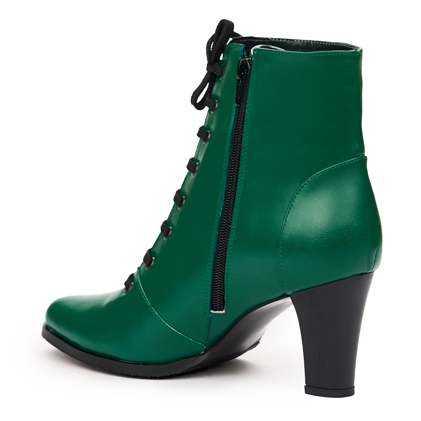 Botine elegante verzi din piele naturala 6618 - Image 3