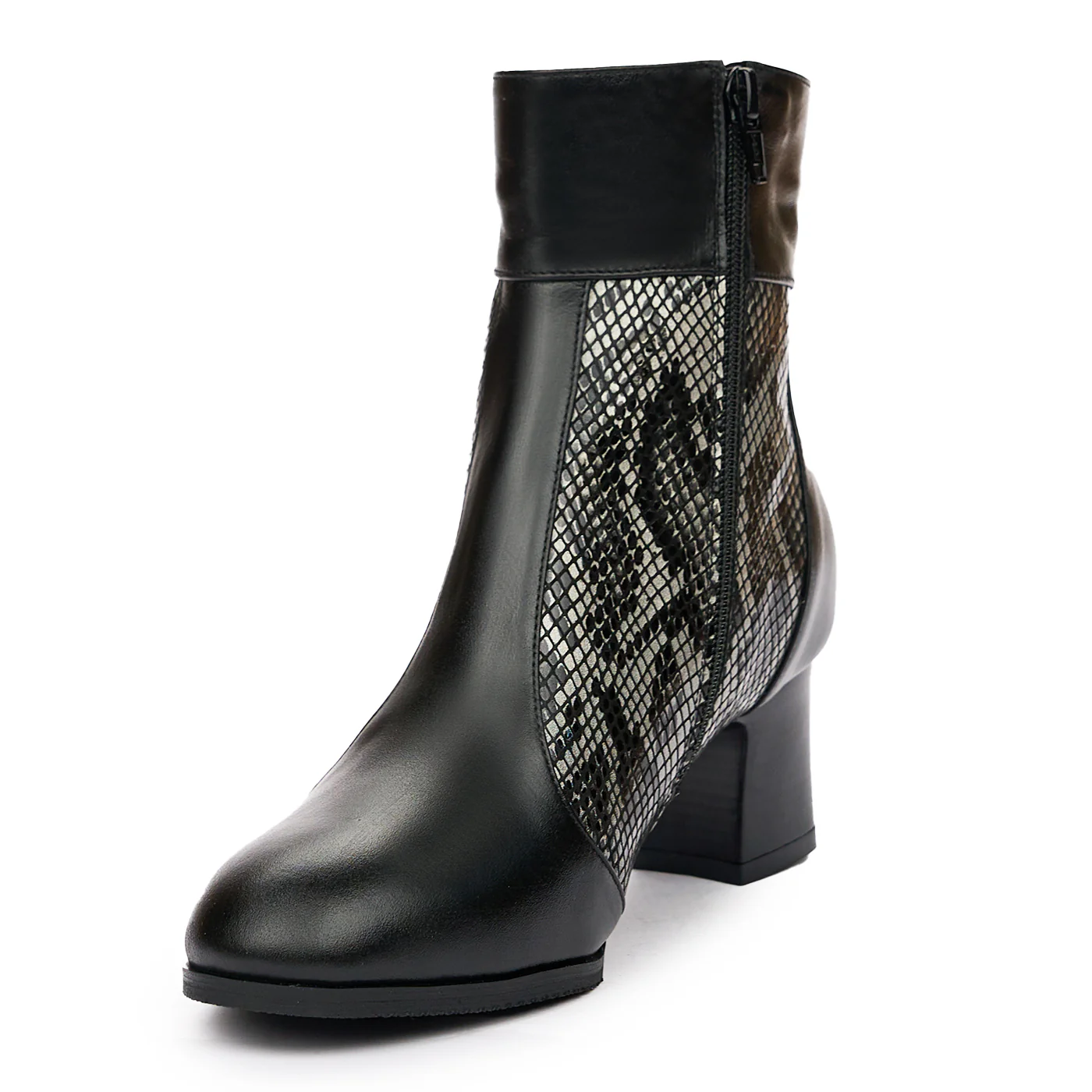 Botine negre din piele naturala 6560 - Image 4