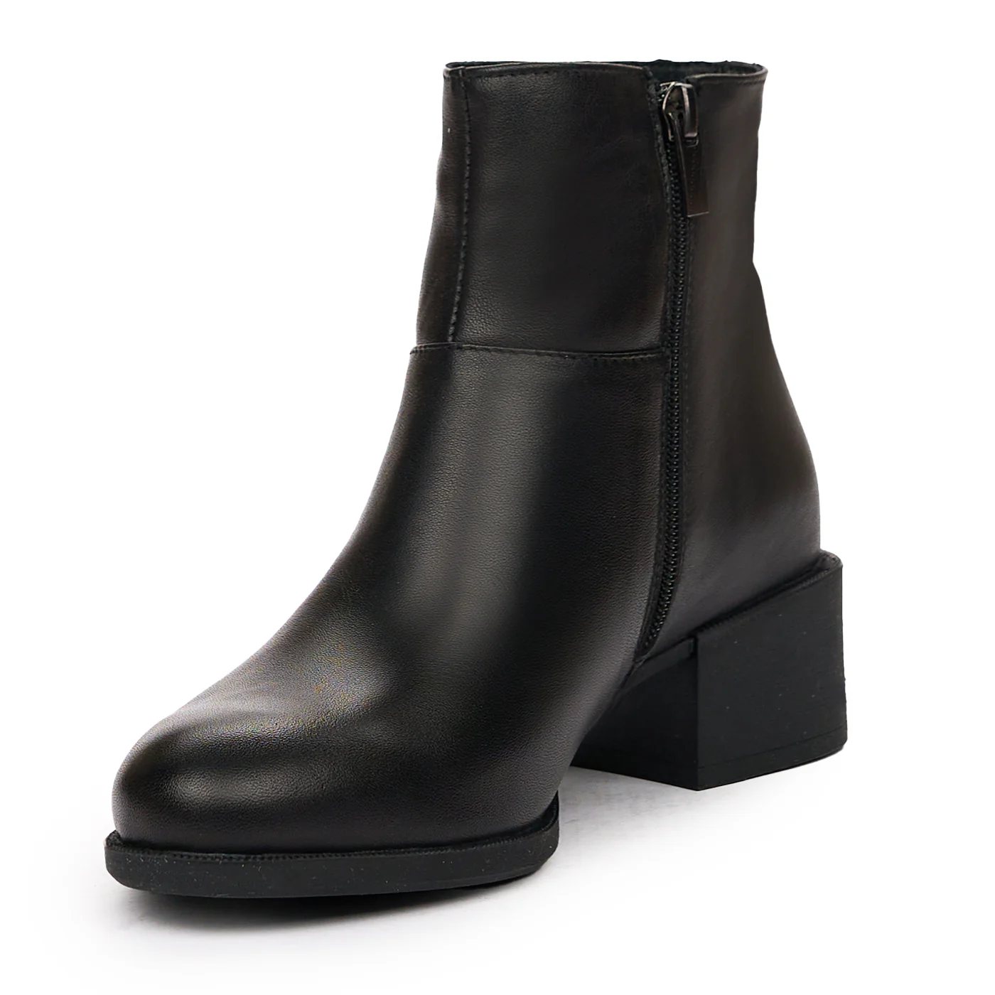 Botine negre din piele naturala 6608 - Image 4