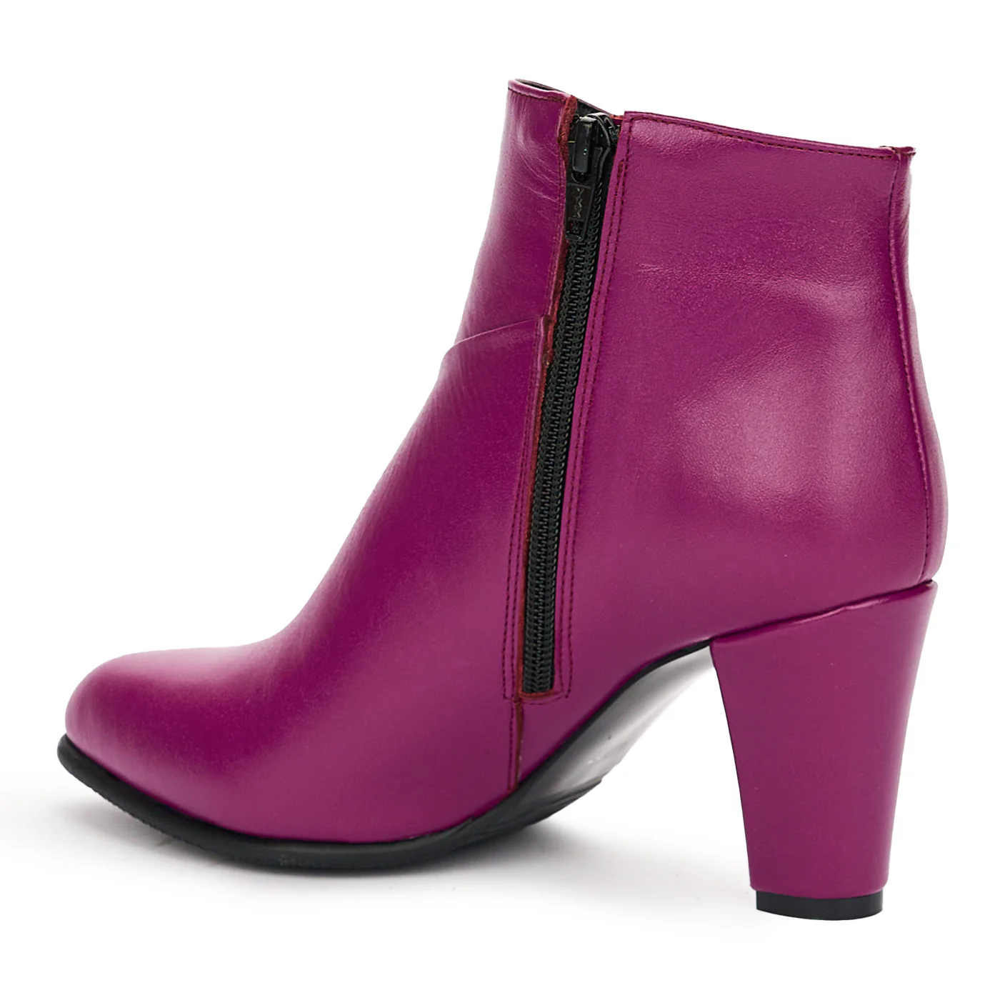 Botine Piele Mov Dama Toc 8 Cm 12365 - Image 2