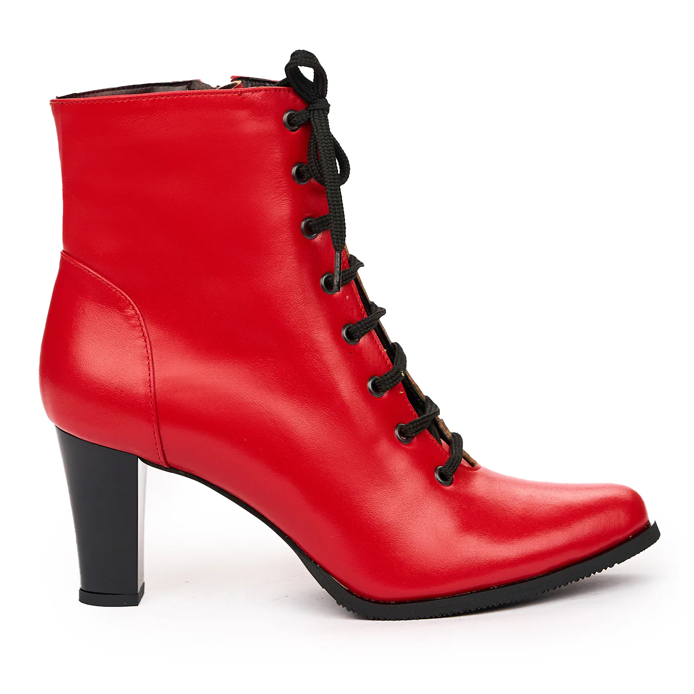 Botine Piele Rosii Dama 6788