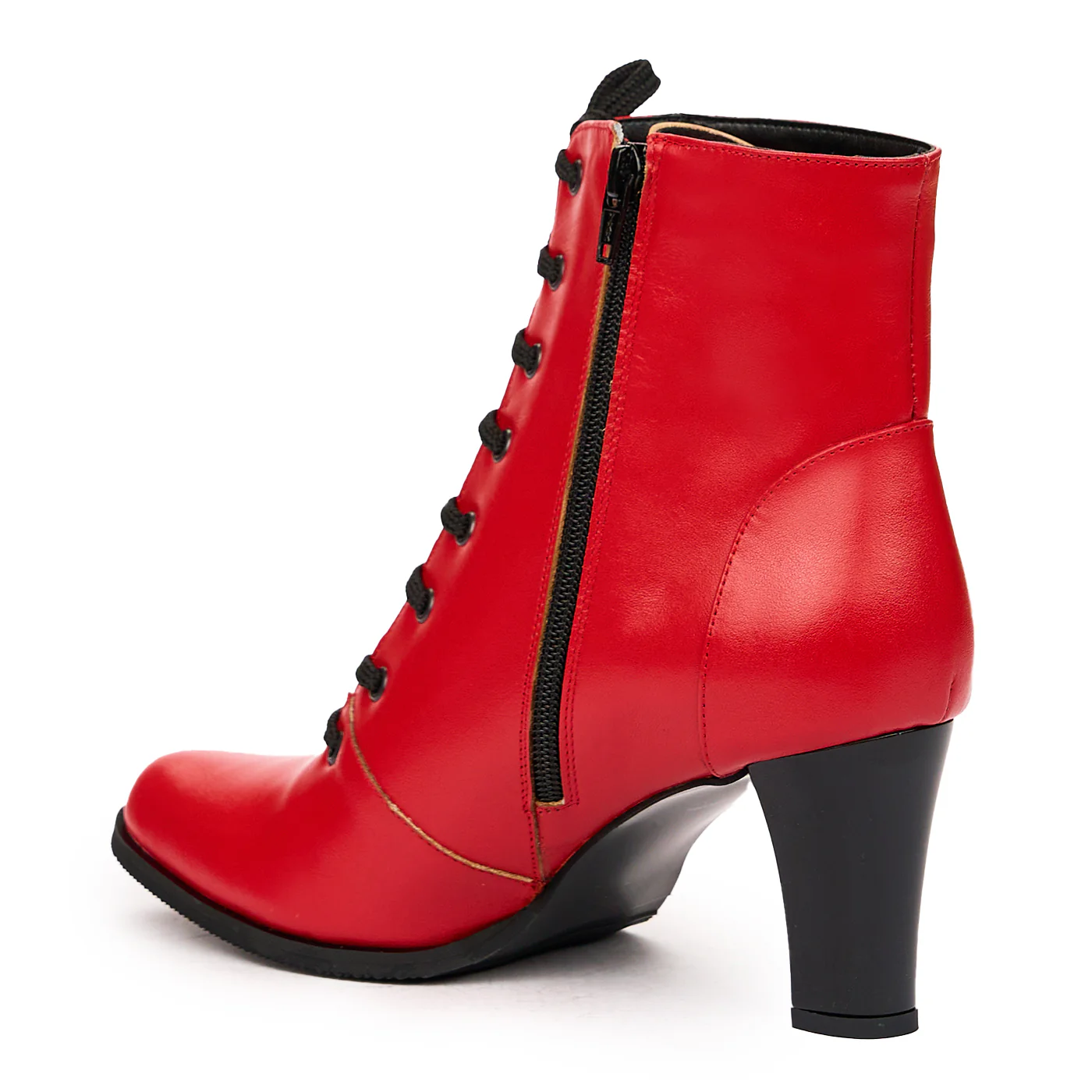 Botine Piele Rosii Dama 6788 - Image 3