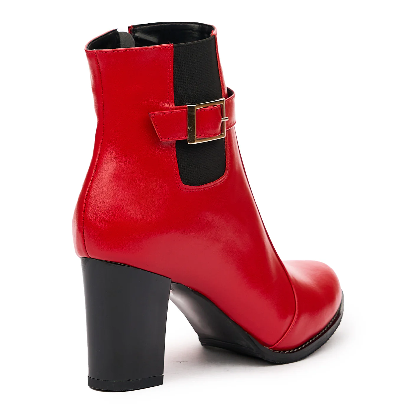 Botine rosii dama din piele naturala 6647 - Image 2