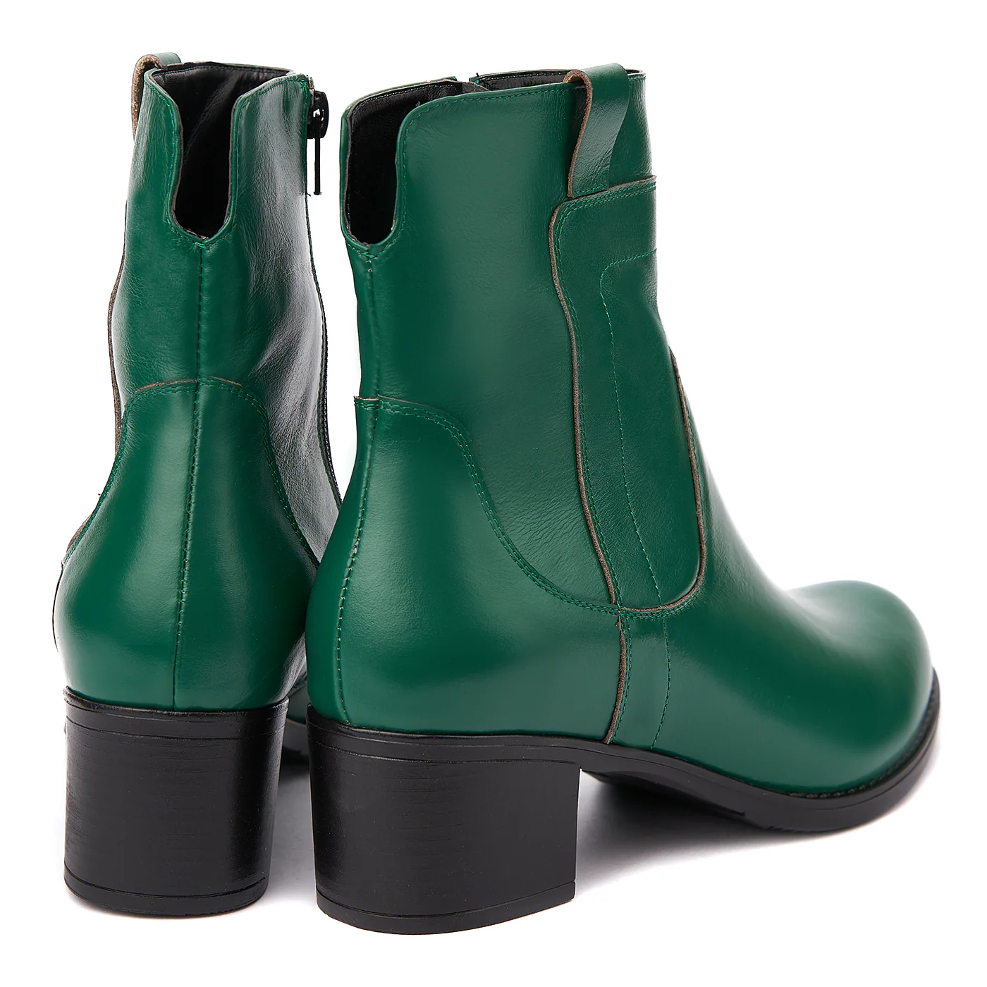 Botine Toc Gros Piele Naturala Verzi 6301 - Image 2