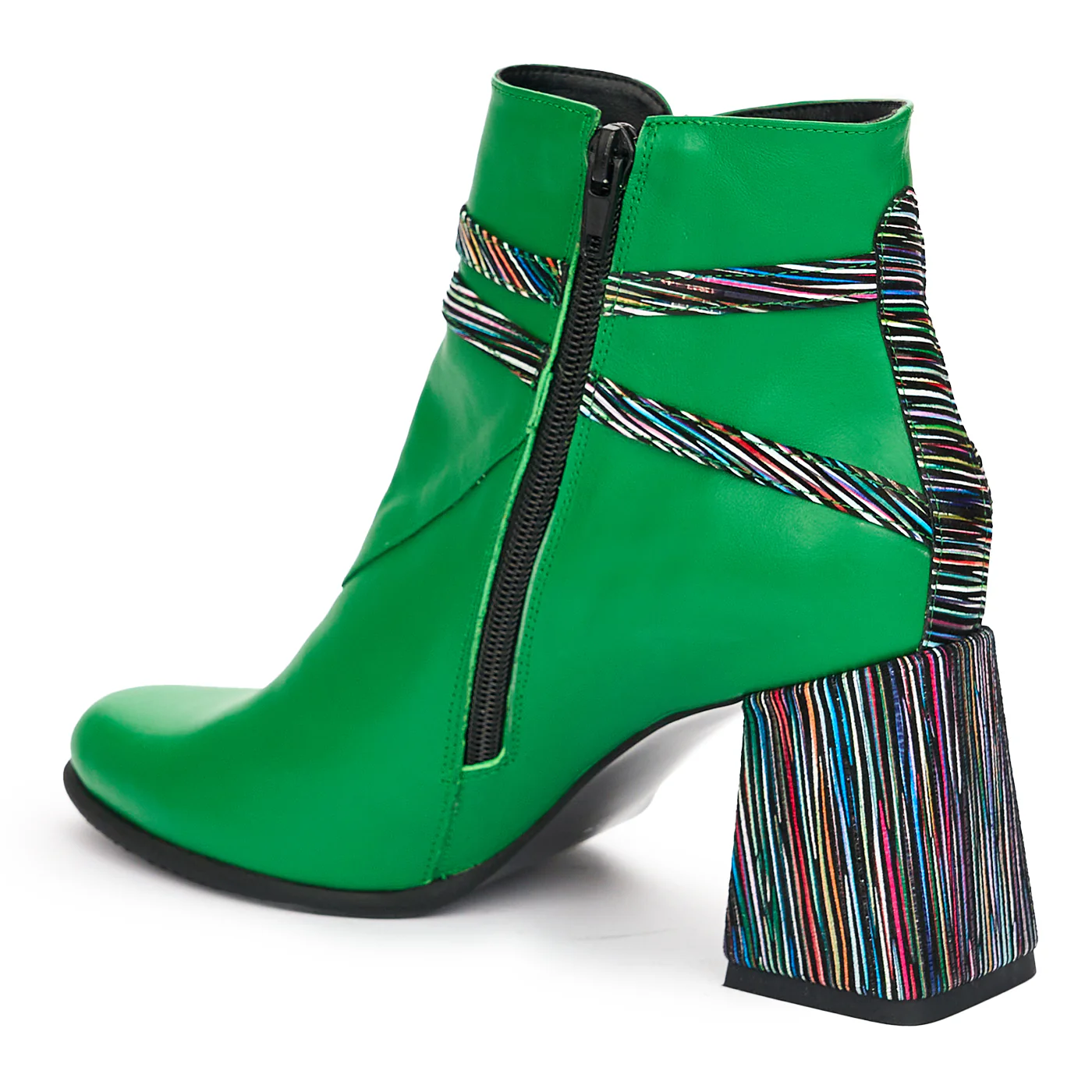 Botine Verzi Dama Toc 8 Cm din Piele Naturala 12212 - Image 2