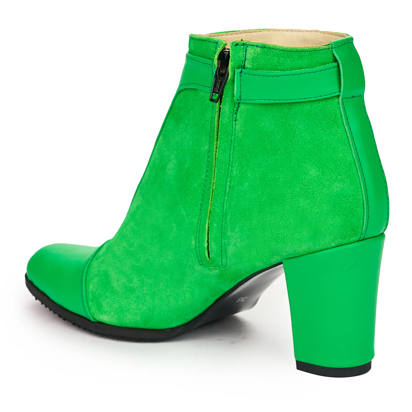 Botine Verzi Piele Dama Toc 7.5 Cm 12312 - Image 2