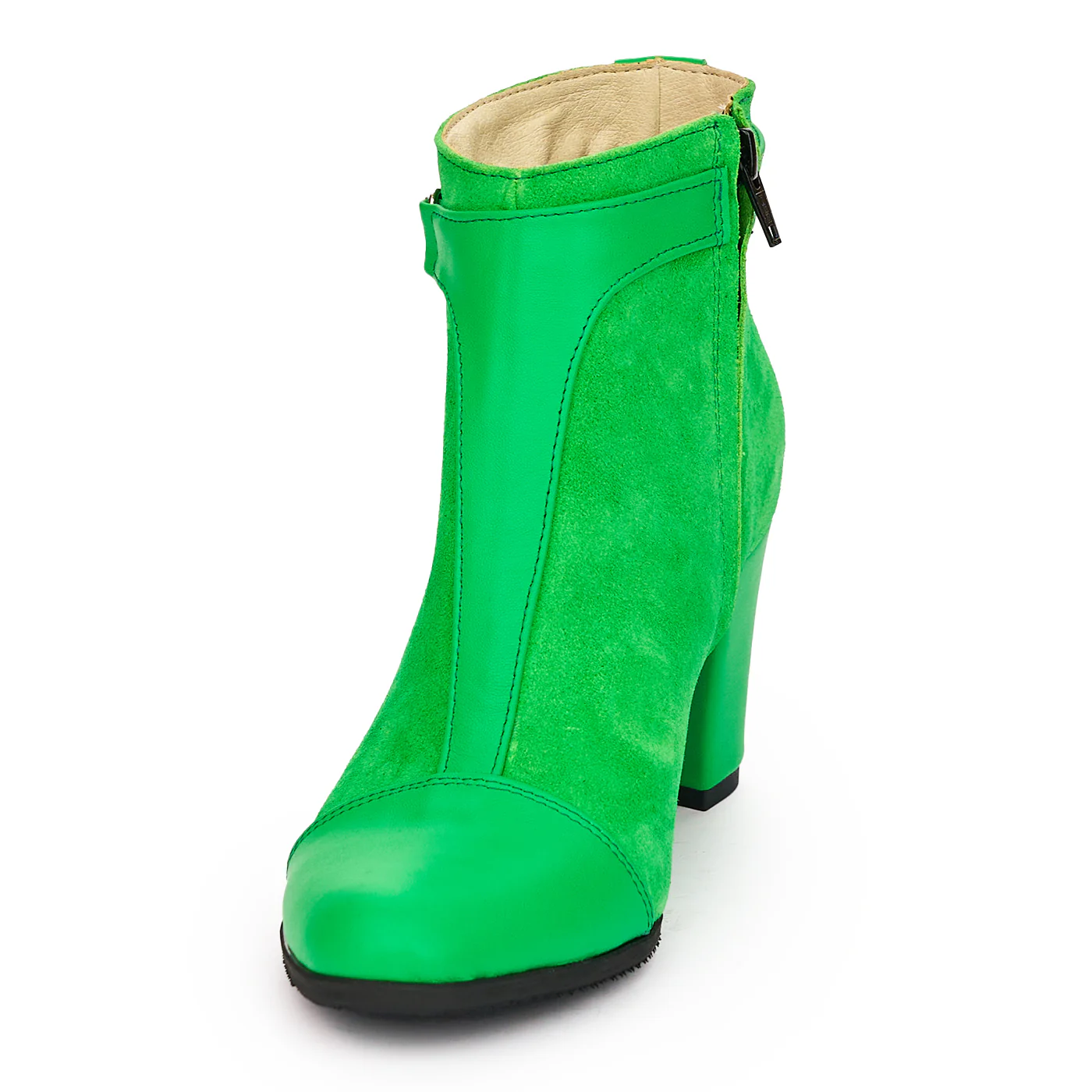 Botine Verzi Piele Dama Toc 7.5 Cm 12312 - Image 3