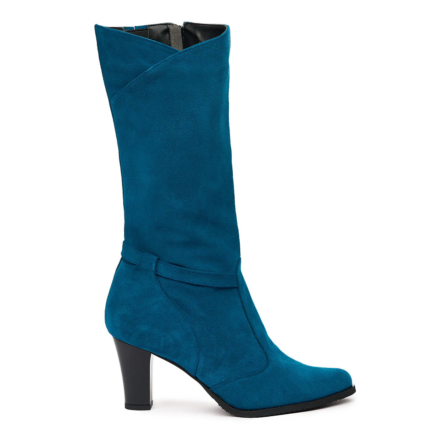 Cizme Albastre Lungi Toc 8 Cm 6624
