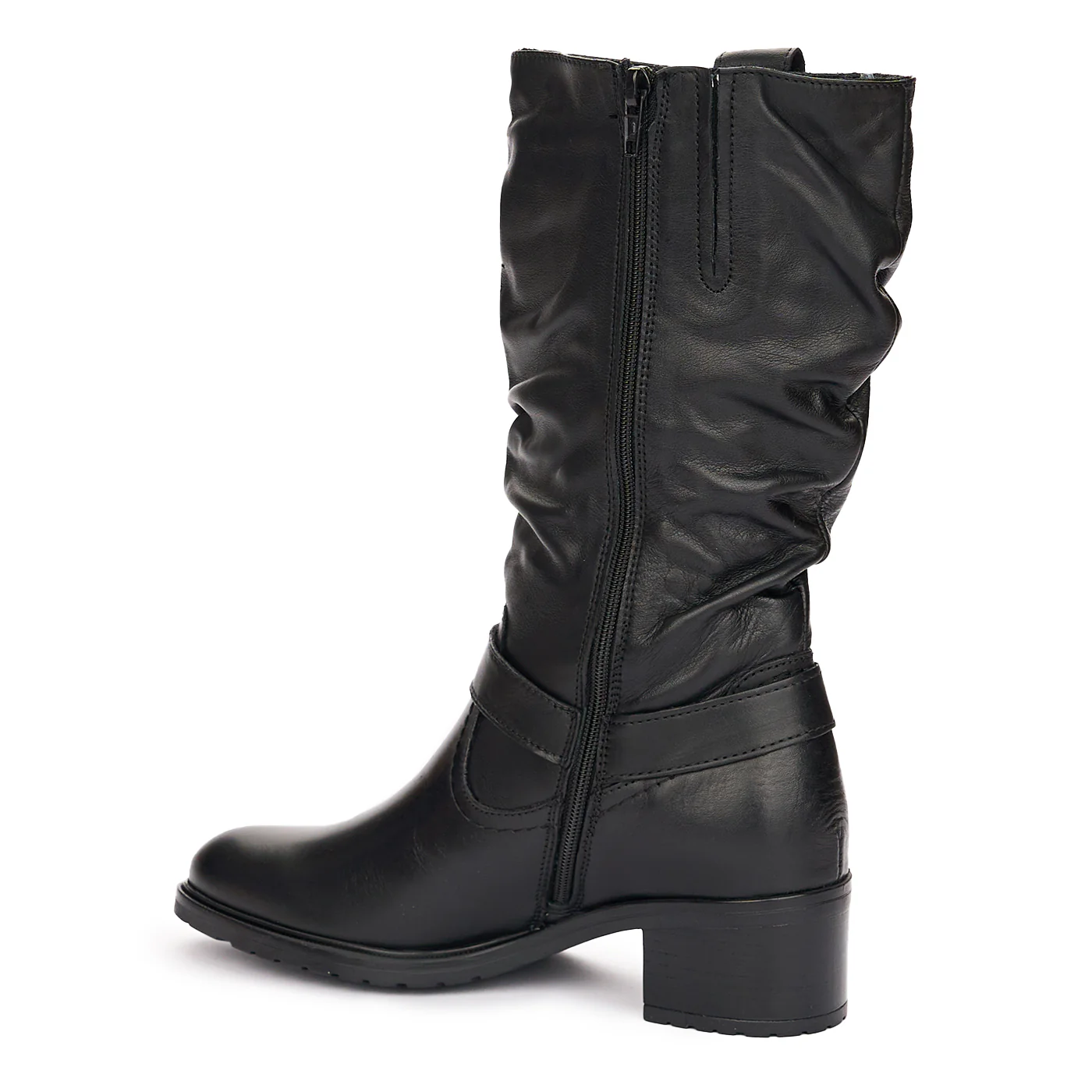 Cizme cu Toc Elegante din Piele Naturala Toc 5 Cm Culoare Negru 10913 - Image 2