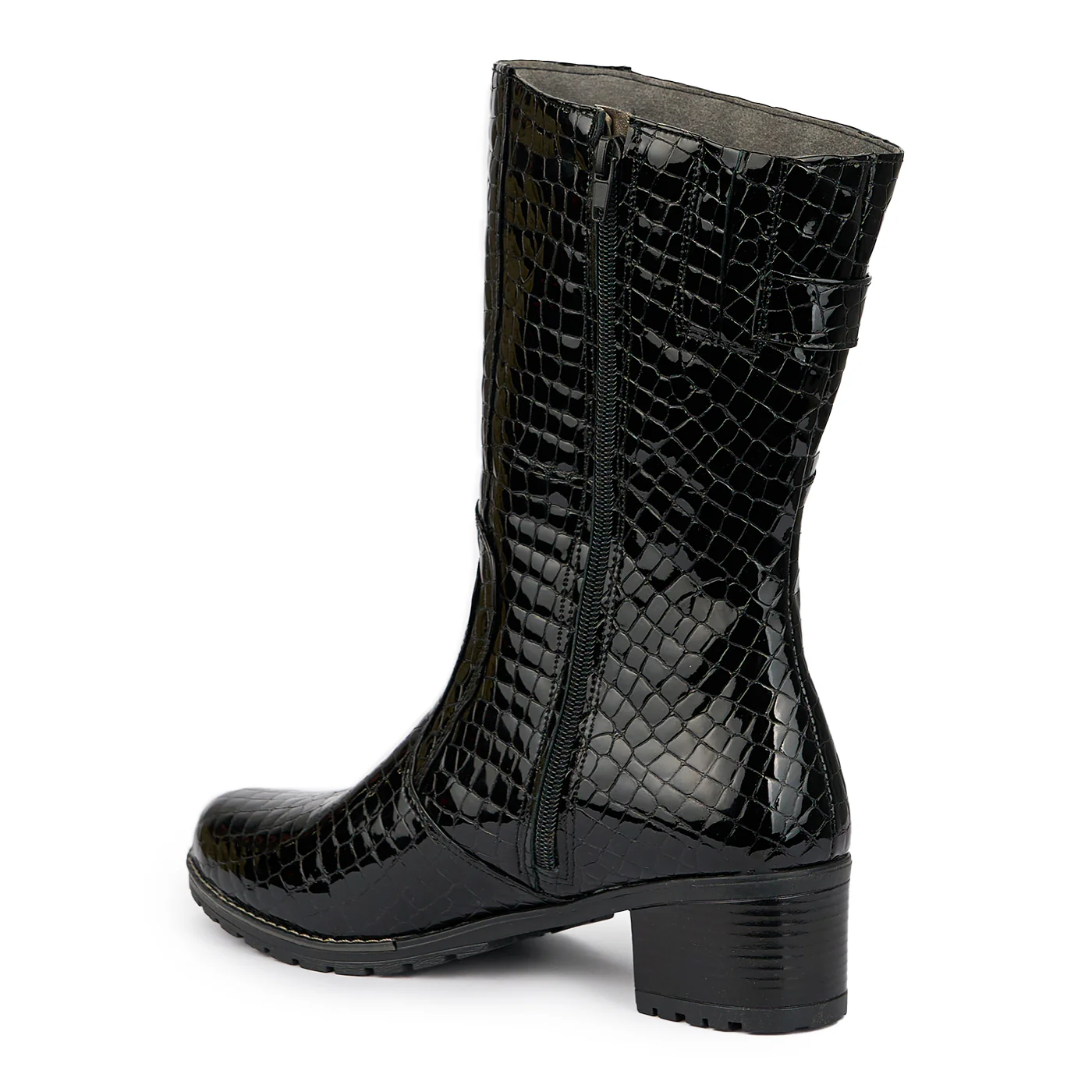 Cizme dama din piele naturala neagra 15290 - Image 2