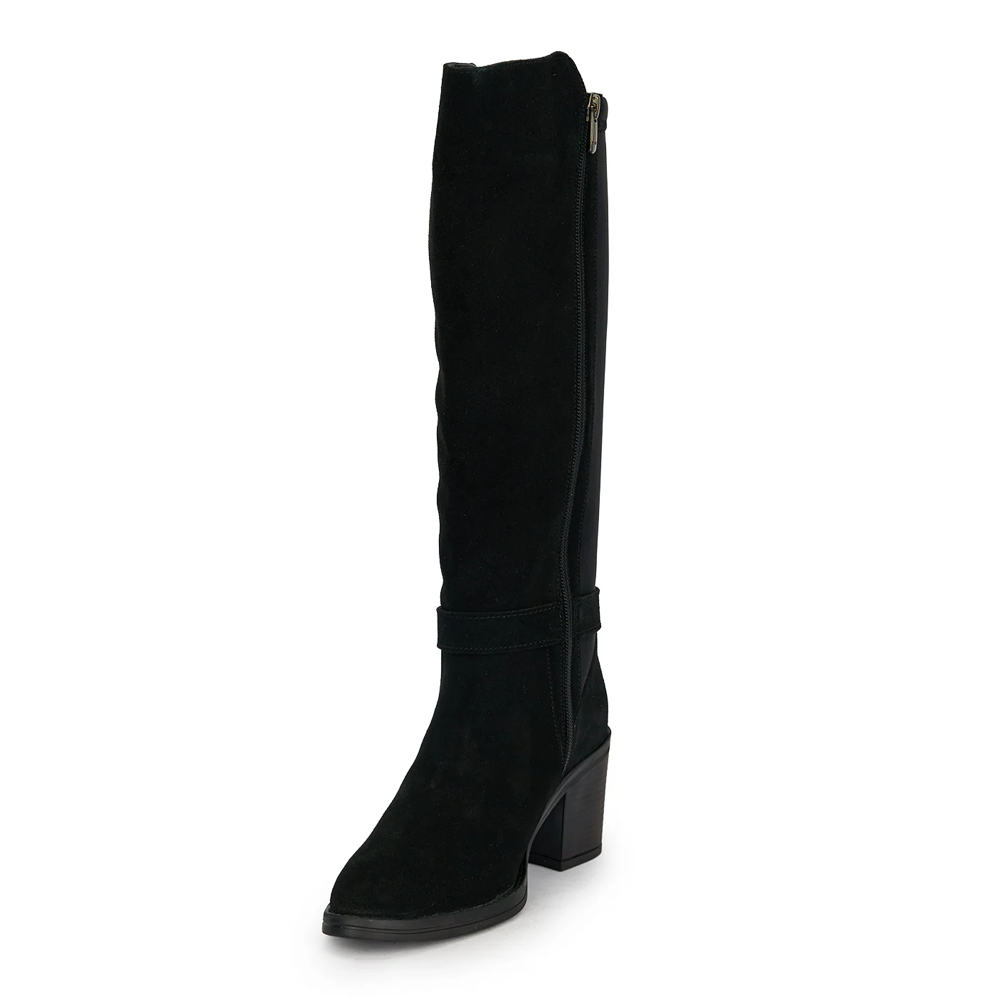 Cizme dama din piele naturala neagra cu banda elastica 19026 - Image 3
