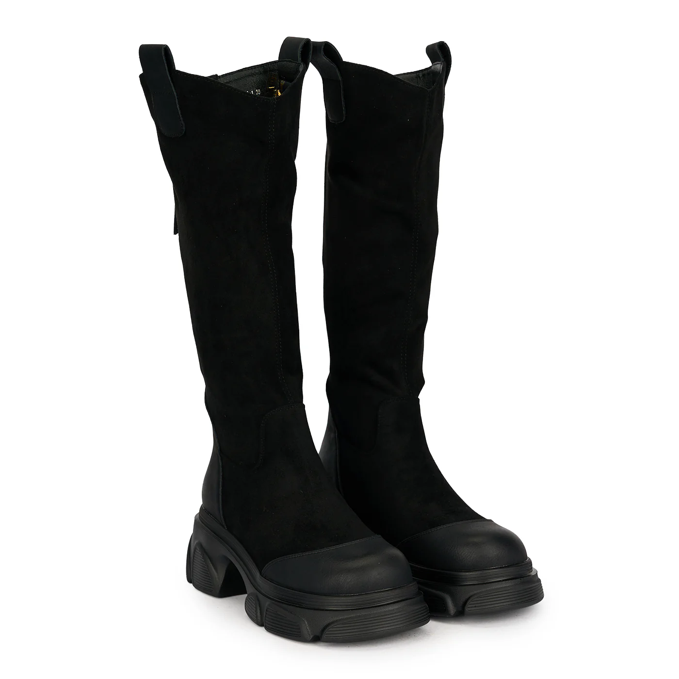 Cizme dama din piele naturala neagra cu talpa inalta 6 cm 18974 - Image 4
