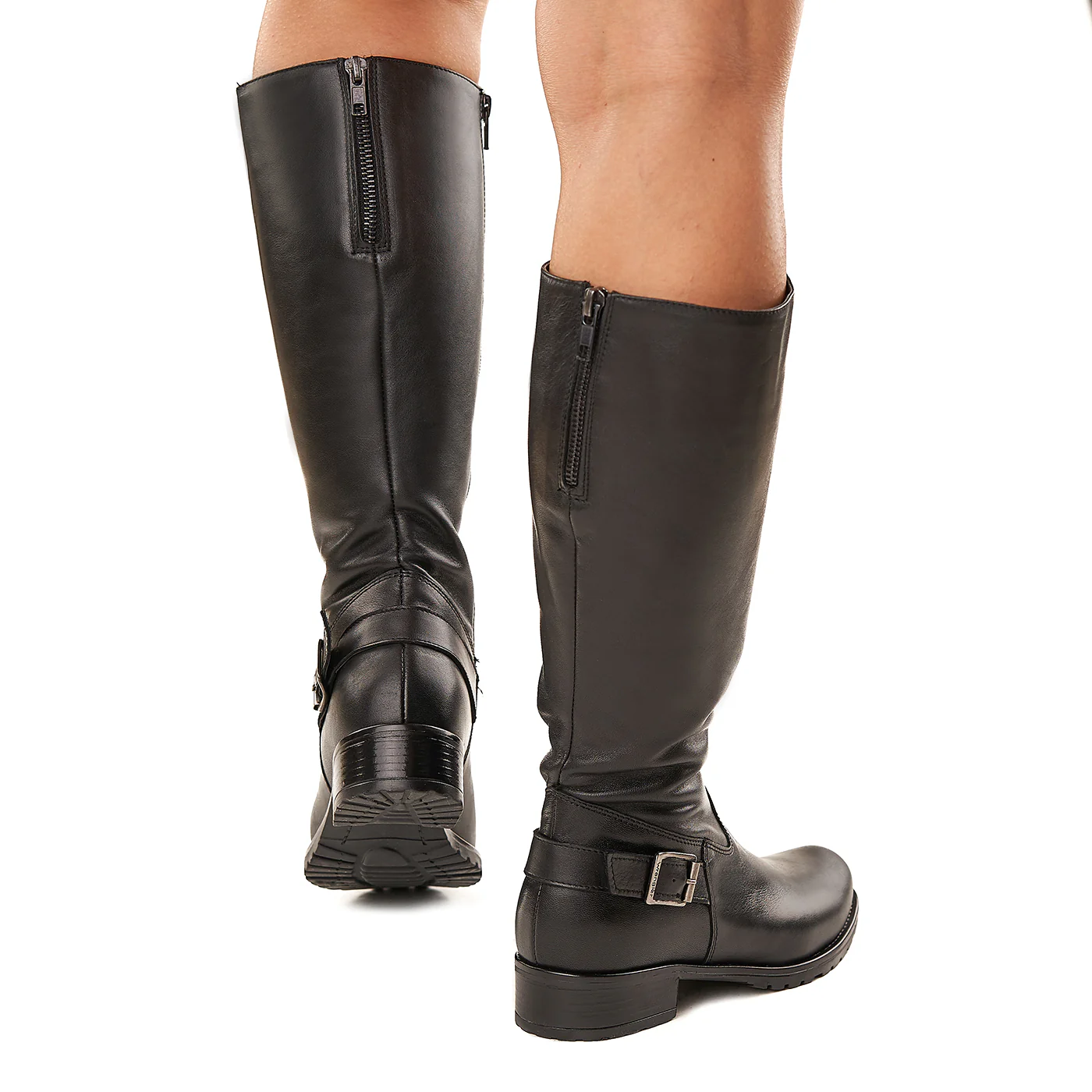 Cizme dama lungi din piele naturala neagra 3366 - Image 4