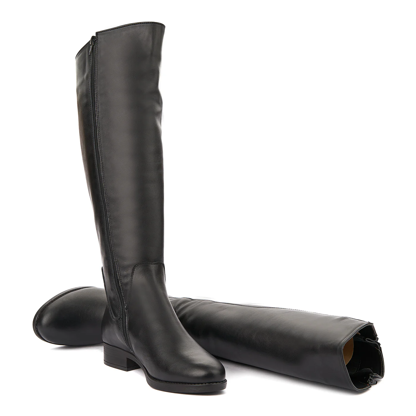 Cizme dama lungi din piele naturala neagra 6230 - Image 4