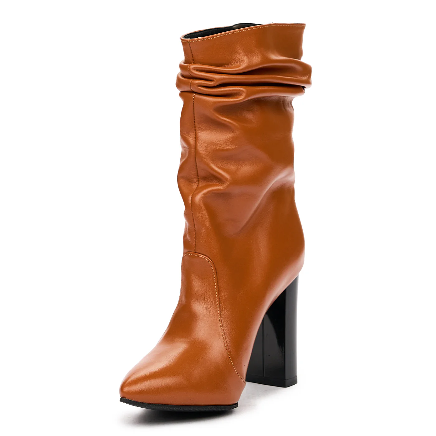 Cizme Dama Maro cu Toc 8 Cm din Piele Naturala Maro 6801 - Image 4