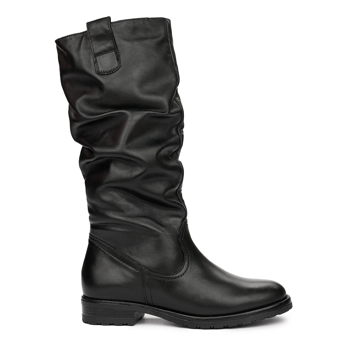 Cizme Dama Piele cu Toc 3 Cm Negre 3447